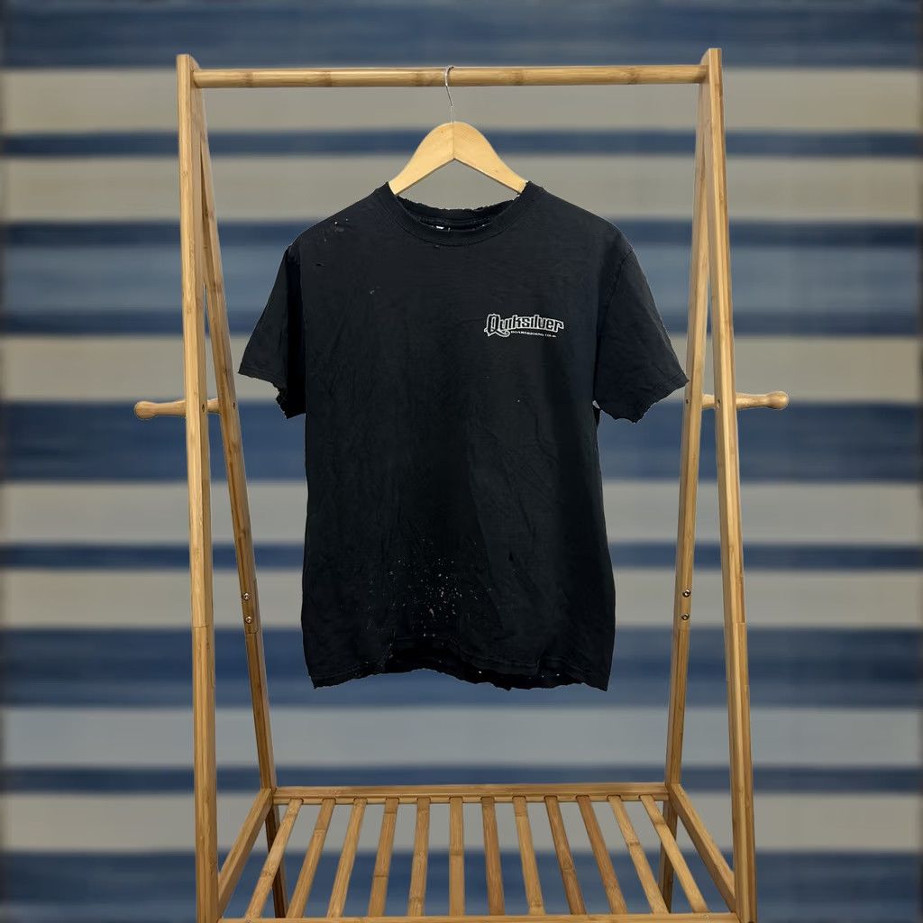 Quiksilver VTG Quiksilver T-Shirt M Black Distressed Faded Worn Short Sleeve Mens Size US M / EU 48-50 / 2 - 1 Thumbnail