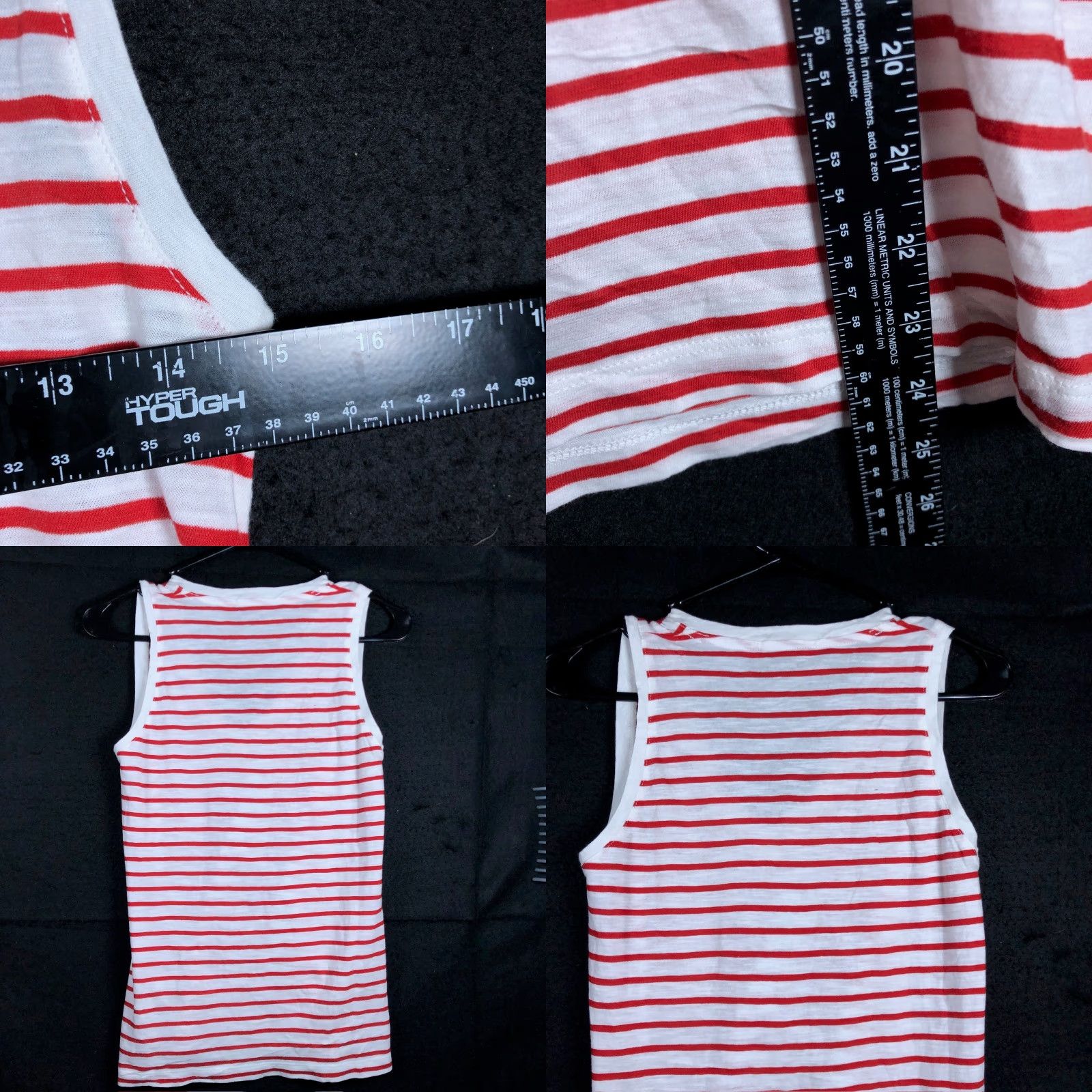 Madewell VINTAGE Madewell Womens Shirt White Red Stripe V Neck Tank Lightweight Casual XS Size XS / US 0-2 / IT 36-38 - 8 Thumbnail