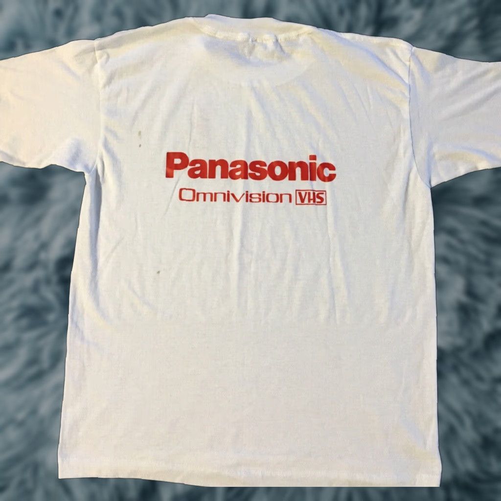 TEE JAYS VINTAGE 80s Panasonic Omnivision VCR VHS Video Store Faded Promo Shirt S M Movie TV Tee Jays White Short Sleeve Mens Small? Size US S / EU 44-46 / 1 - 1 Thumbnail