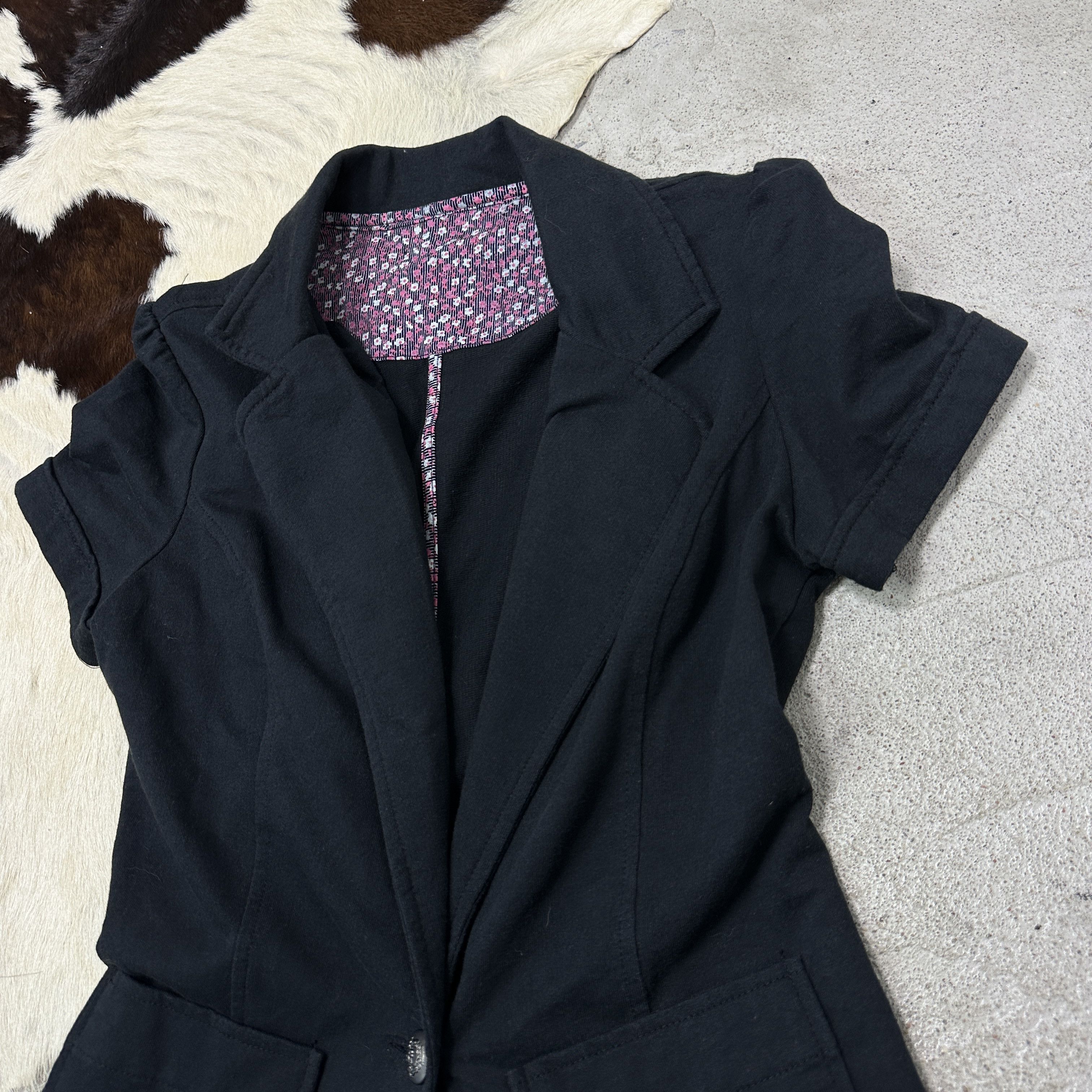 Vintage Vintage Avant Garde Office Siren Fitted Buttoned Top Y2K Size S / US 4 / IT 40 - 3 Thumbnail