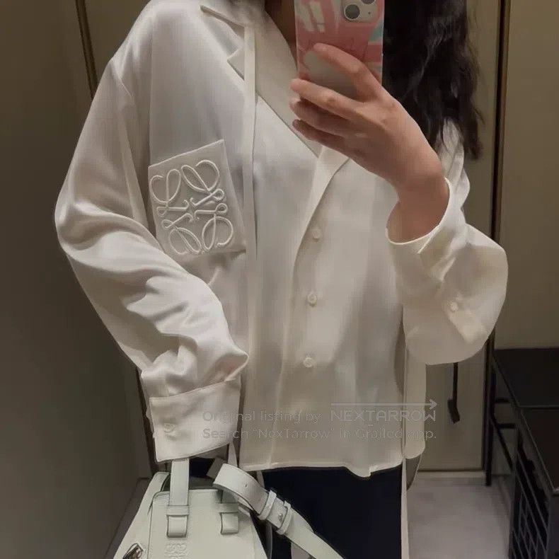 Loewe Loewe Loose Fit Unique Embroidered Beige Shirt Size XXS / US 00 / IT 34 - 7 Thumbnail