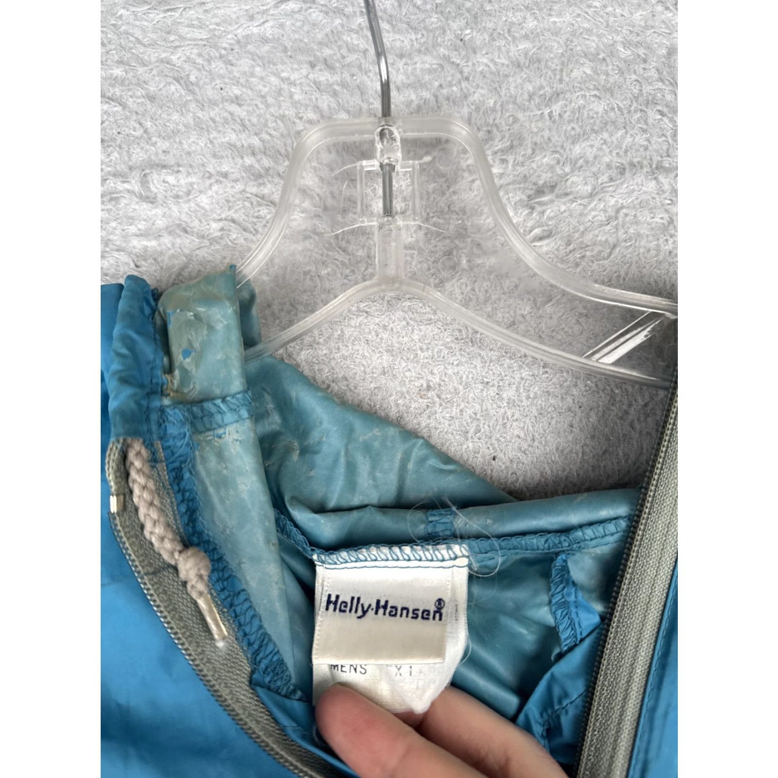 Helly Hansen VINTAGE Helly Hansen Jacket Mens XL Blue Windbreaker 1/4 Zip Hooded Nylon Outdoor Coat Size US XL / EU 56 / 4 - 6 Thumbnail