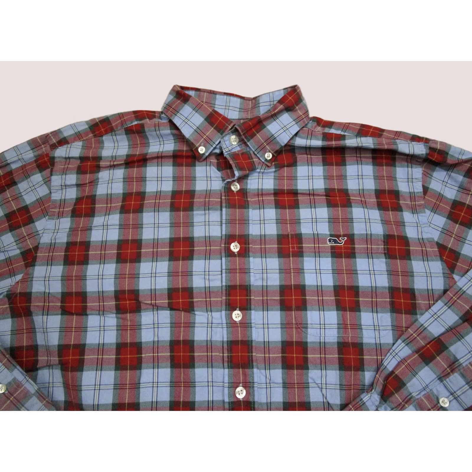 Vineyard Vines VINEYARD VINES Shirt Mens Large Blue Red Plaid Tucker Button-Down Classic Fit Size US L / EU 52-54 / 3 - 1 Thumbnail