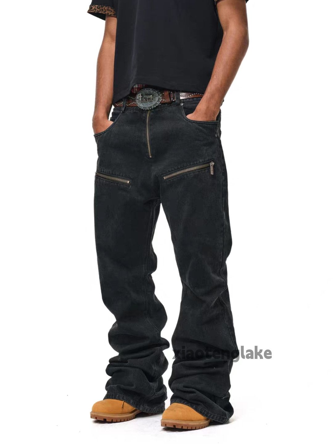 Jean Unisex outdoor utility punk yuppie hiphop flared pants Size US 34 / EU 50 - 3 Thumbnail