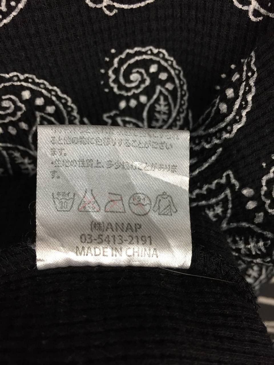 Japanese Brand ANAP Japan All-Over Print Paisley Waffle Knit Thermal Tee Size US L / EU 52-54 / 3 - 9 Thumbnail