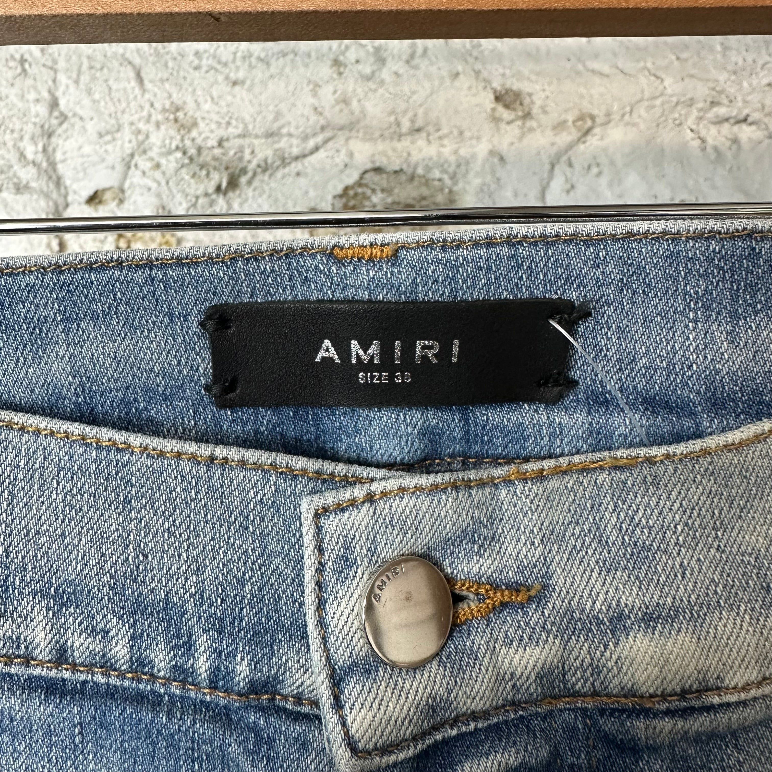 Amiri Amiri MX1 Cracked Orange Blue Denim Jeans Sz 38 Size US 38 / EU 54 - 3 Thumbnail