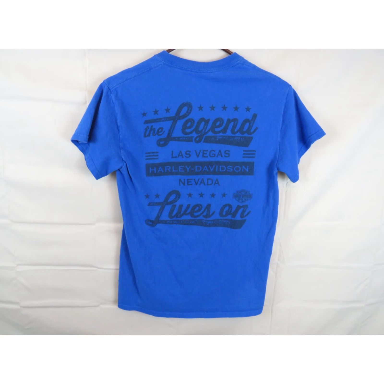 Harley Davidson Harley-Davidson T-Shirt VTG Legends on Blue Las Vegas Nevada Logo Graphic Print Shirt Adult S Multicolor Long Sleeve Regular Men Size US S / EU 44-46 / 1 - 6 Thumbnail