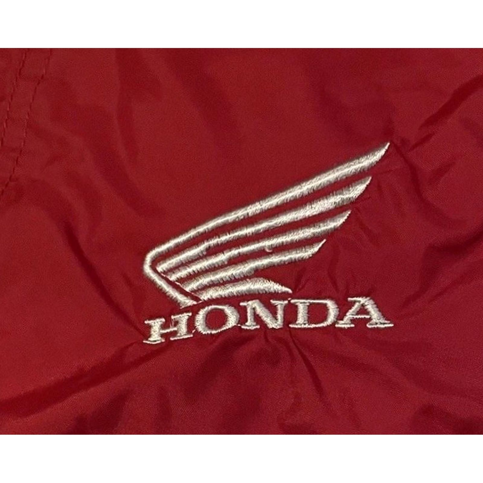 Honda VINTAGE Honda Racing Anorak Jacket M Red Biker 90s Windbreaker Racing Nascar Indy 500 Harley 1/2 Zip Hooded Mens Size US M / EU 48-50 / 2 - 2 Thumbnail