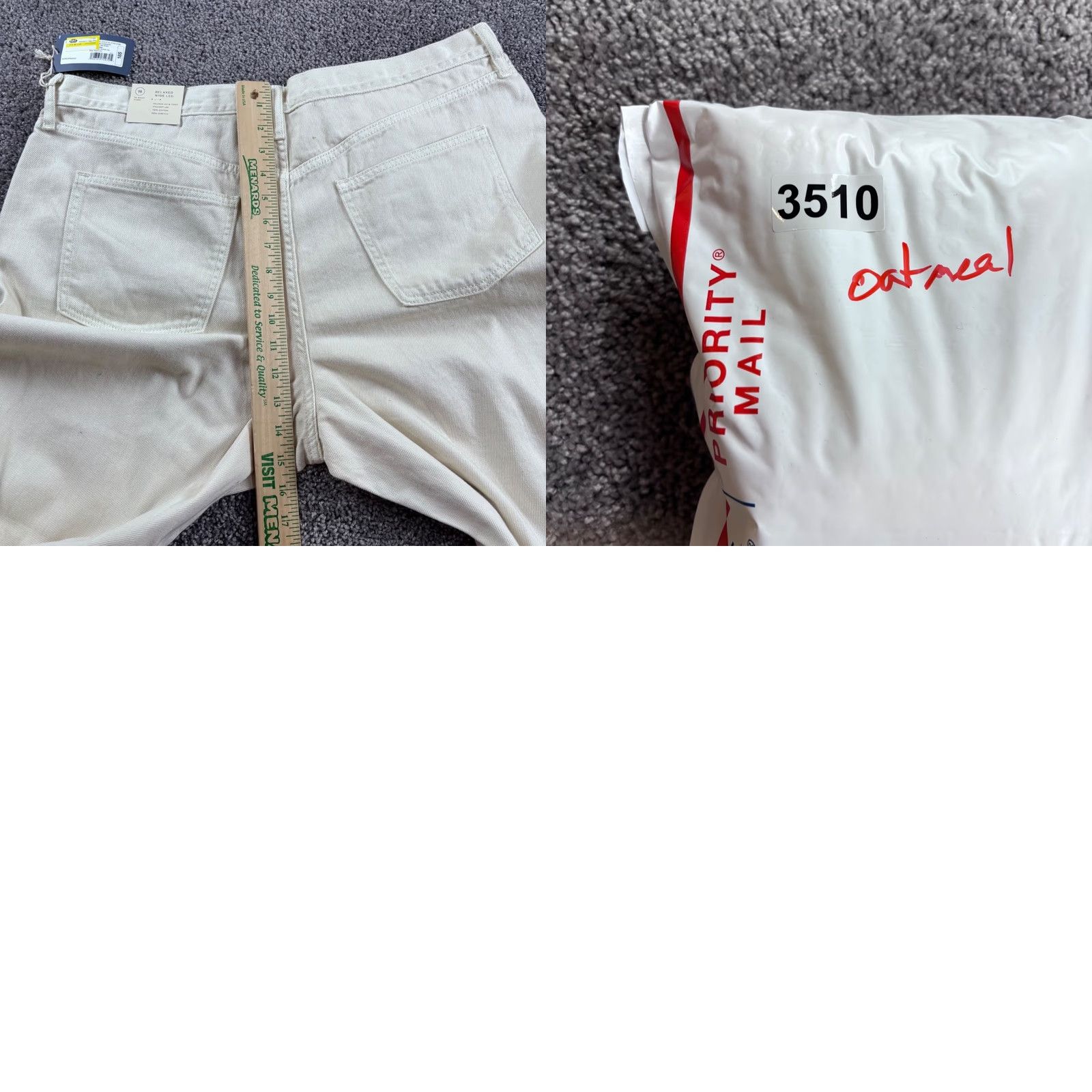 Vintage Universal Thread Jeans Womens 18 (38x30) Relaxed Wide-Leg Beige Cotton Denim City 30 Inseam Womens Size 40" / US 18 - 8 Thumbnail