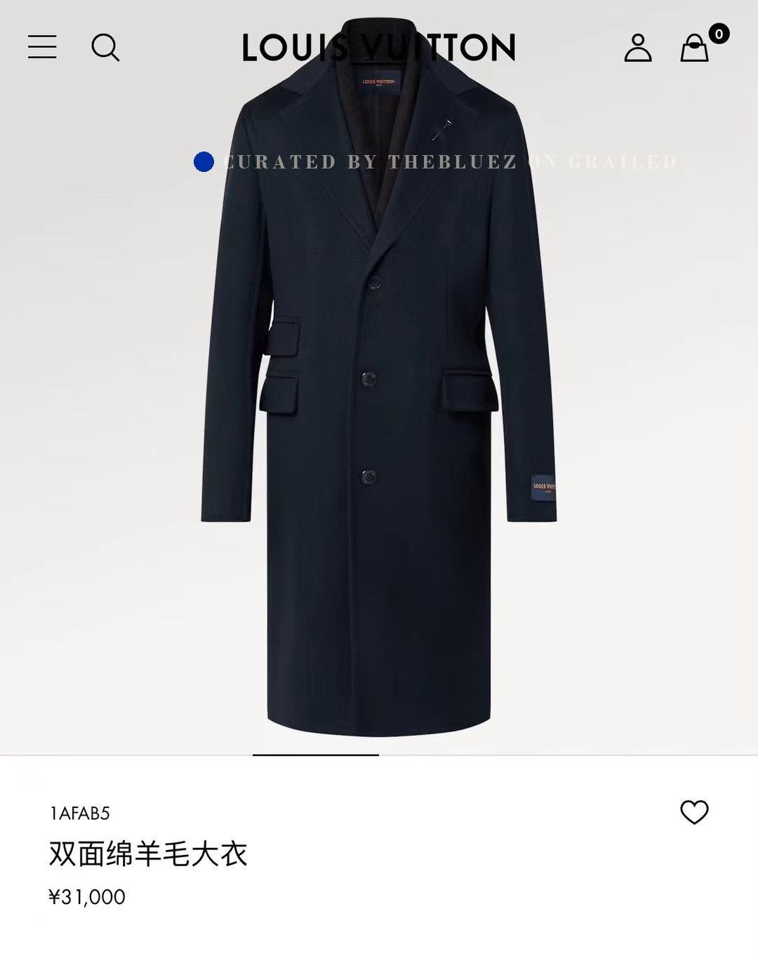 Louis Vuitton Louis Vuitton Double-Sided Cashmere Coat Size US L / EU 52-54 / 3 - 6 Thumbnail