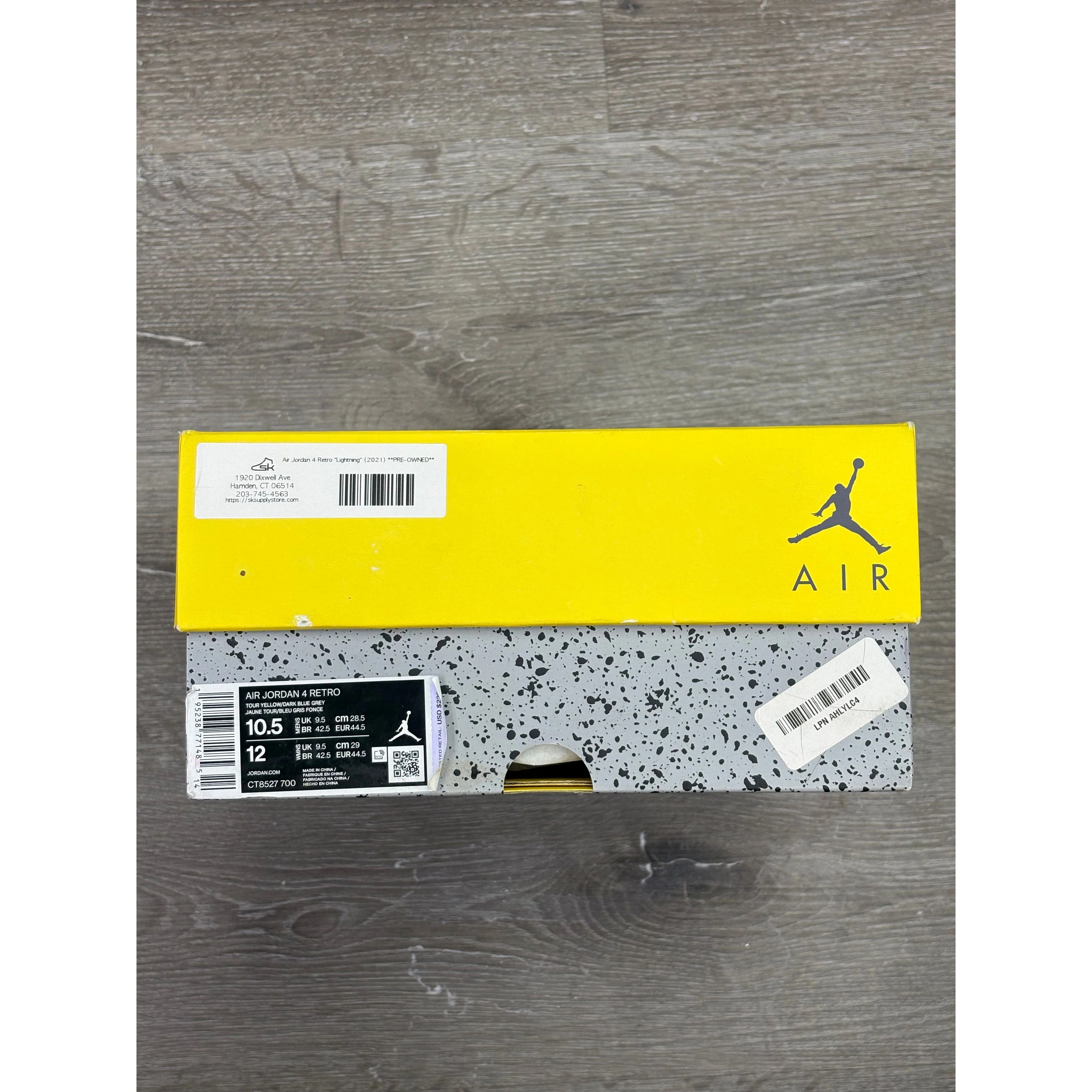 Jordan Brand Air Jordan 4 Retro "Lightning" (2021) **PRE-OWNED** Size US 7 / EU 40 - 7 Thumbnail