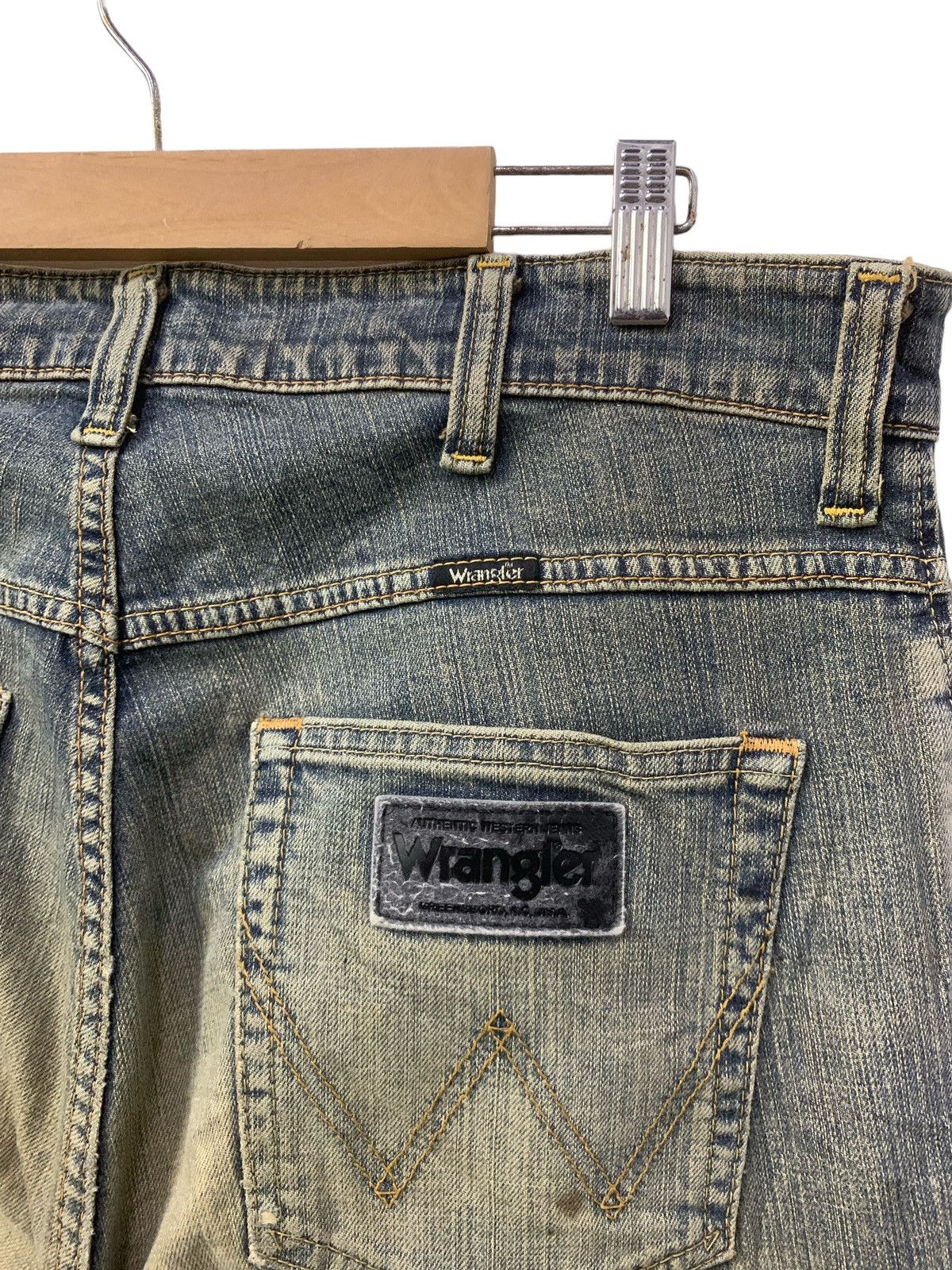 If Six Was Nine Wrangler Mudwash Distressed Jeans (A37) Size US 34 / EU 50 - 11 Thumbnail