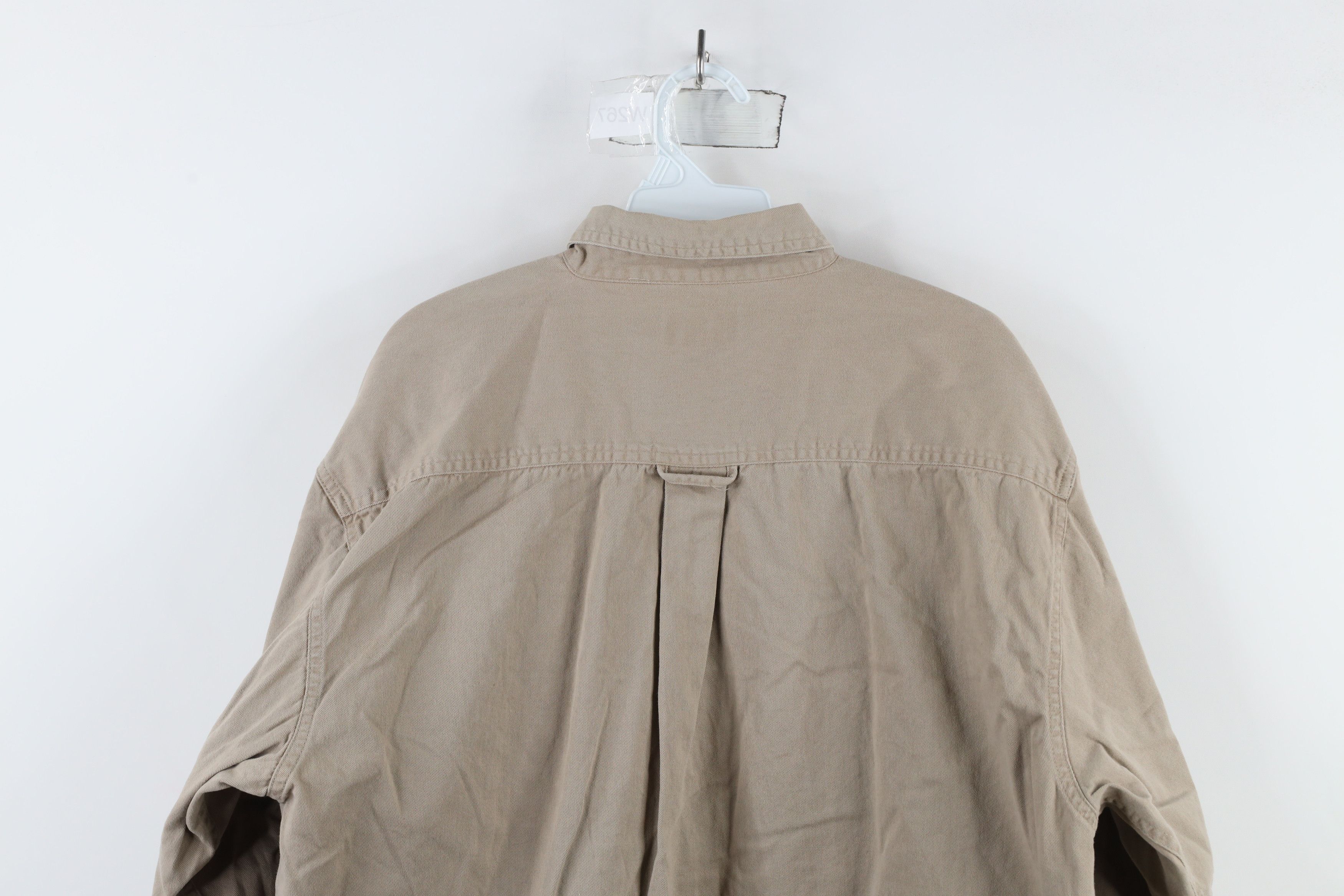 Vintage Vintage 90s Streetwear Twill Collared Button Down Shirt Size US L / EU 52-54 / 3 - 10 Thumbnail