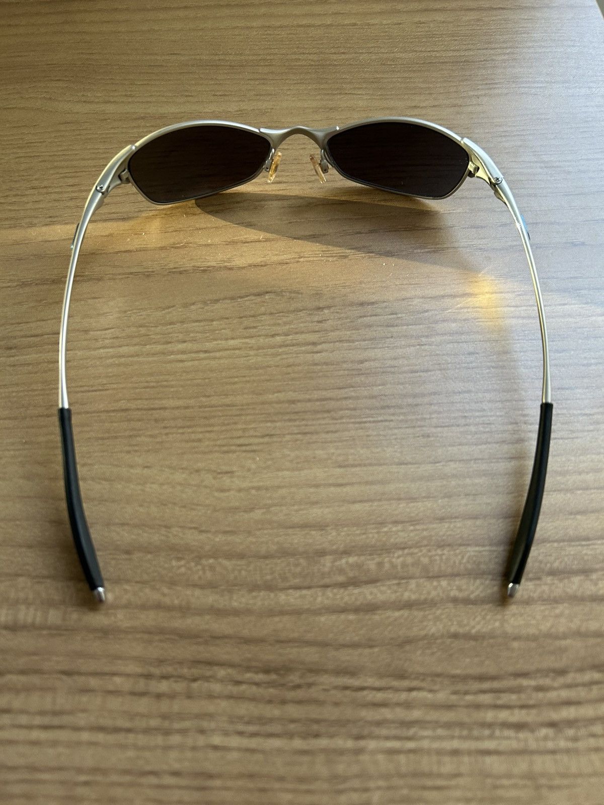 Oakley 2003 Oakley Wiretap (First Gen) - Silver Ice Iridium Size ONE SIZE - 2 Thumbnail