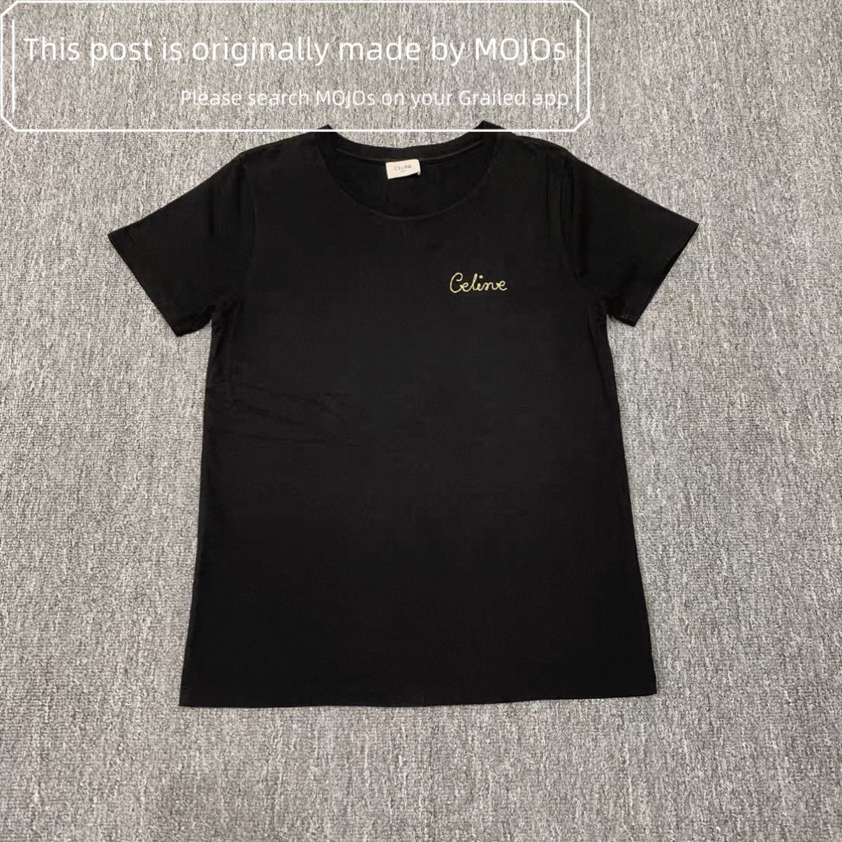Celine Celine Golden Stitch Logo Tee mojos13531029 Size US S / EU 44-46 / 1 - 1 Thumbnail