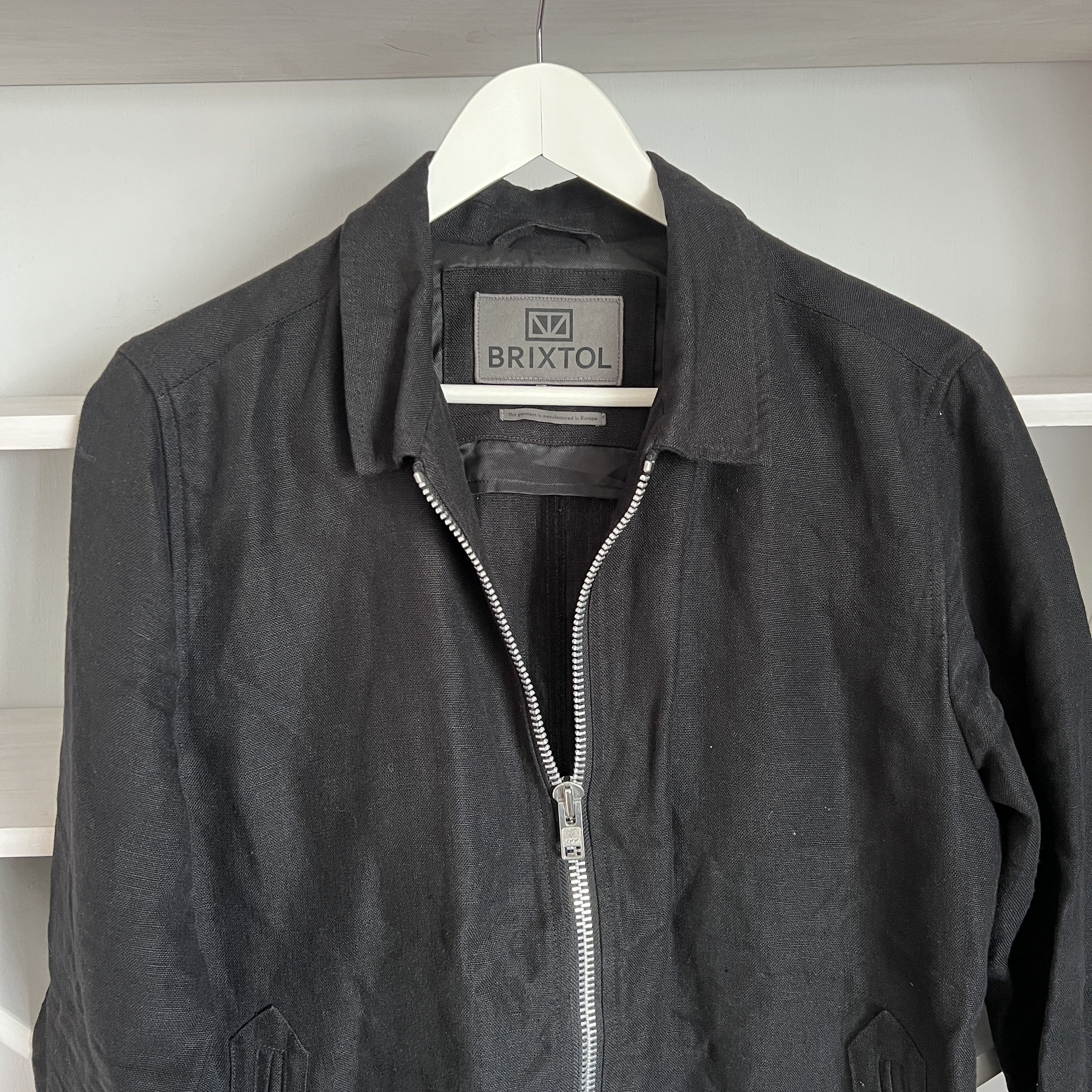 Brixtol Men's BRIXTOL 100% Linen Black Jacket Size M Size US M / EU 48-50 / 2 - 4 Thumbnail