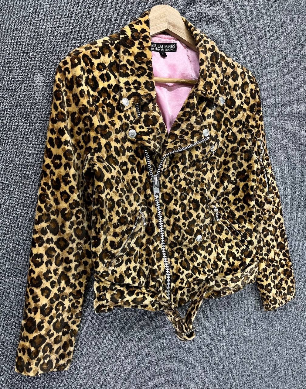 If Six Was Nine Vintage Hell Cats Punk Not Dead Leopard Jacket Size S / US 4 / IT 40 - 2 Thumbnail