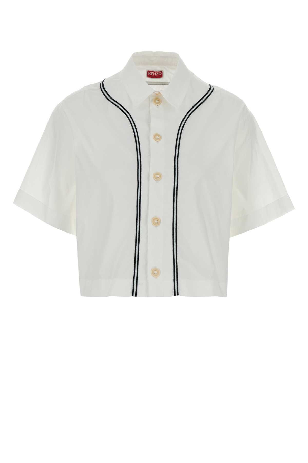 Kenzo White Poplin Shirt Size M / US 6-8 / IT 42-44 - 1 Thumbnail
