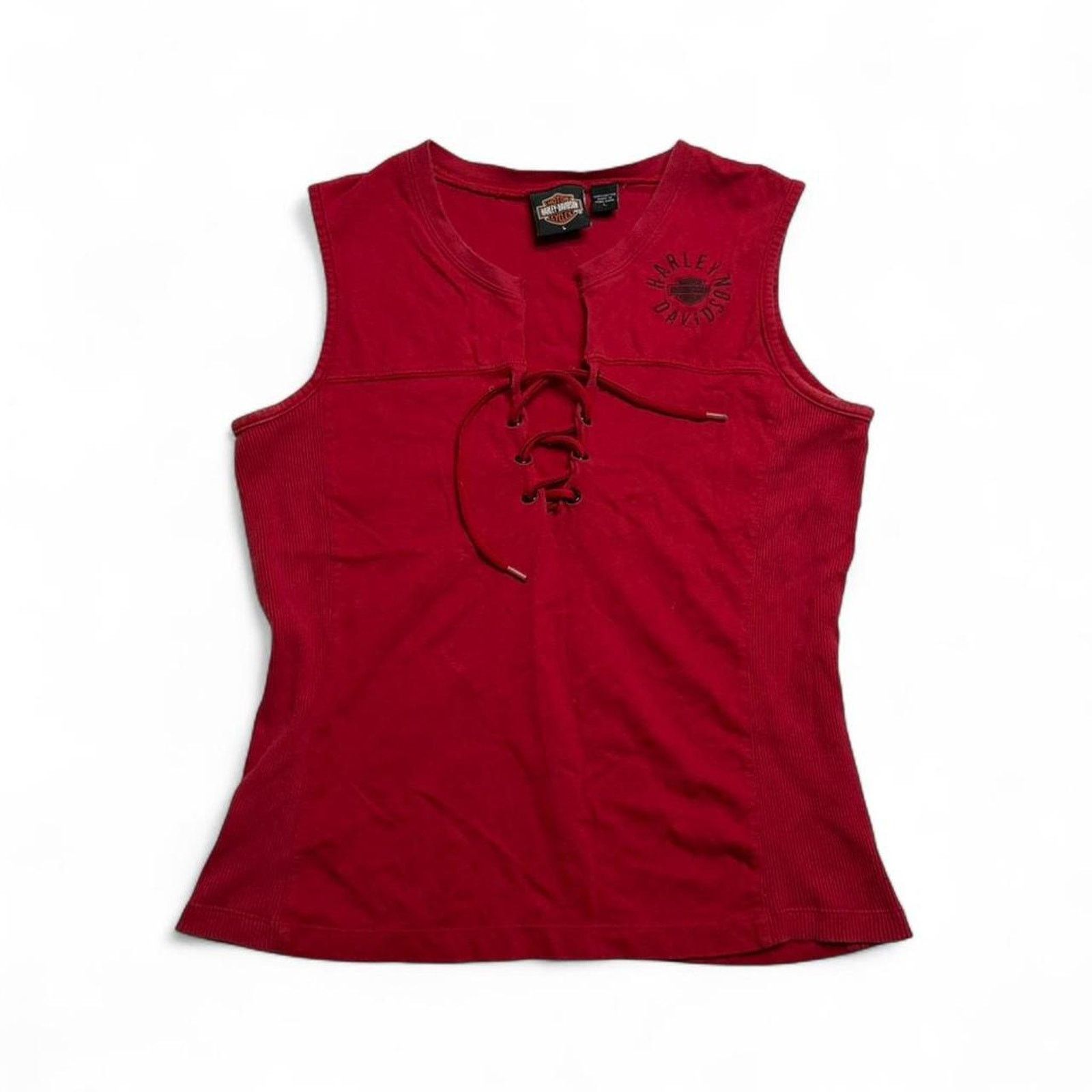 Harley Davidson Harley Davidson red tank top lace front back graphic Size L Size L / US 10 / IT 46 - 4 Thumbnail