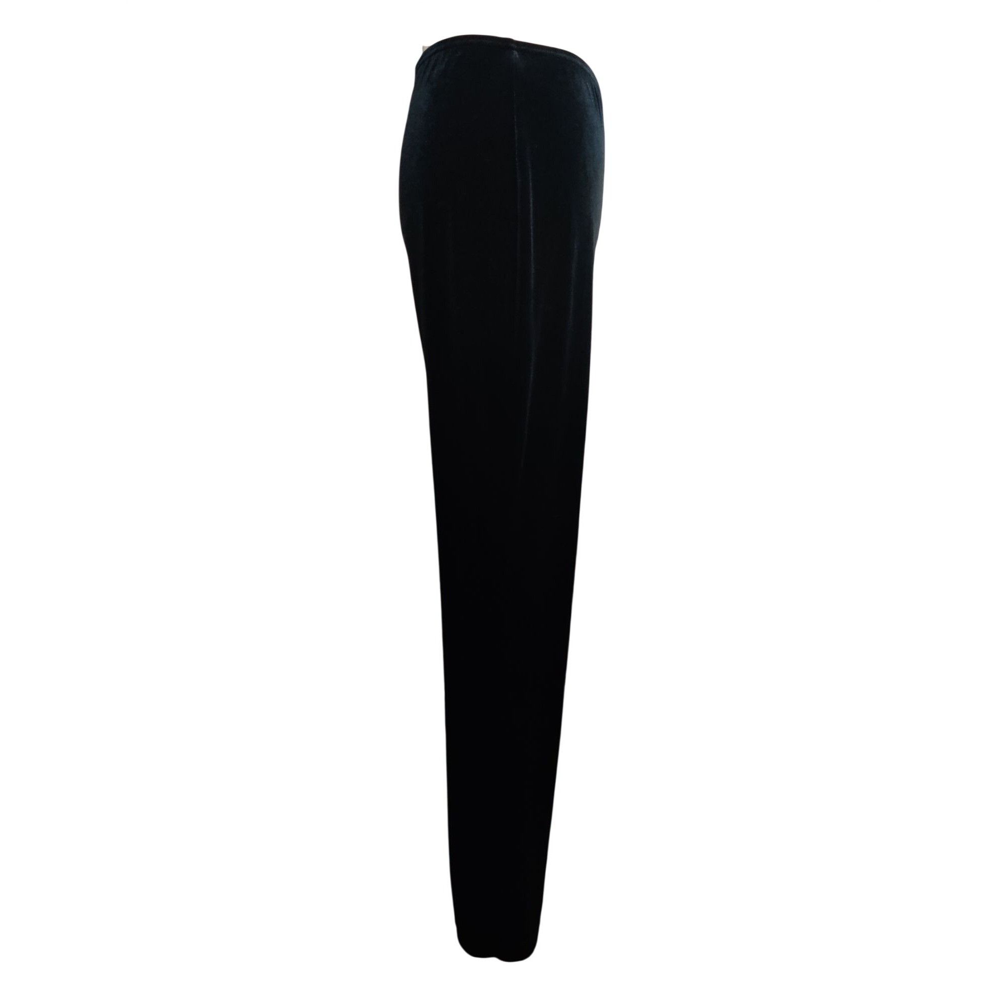 Vintage Vintage Studio M Womens Black Pants Velour Pull-On Straight Size 31" - 11 Thumbnail