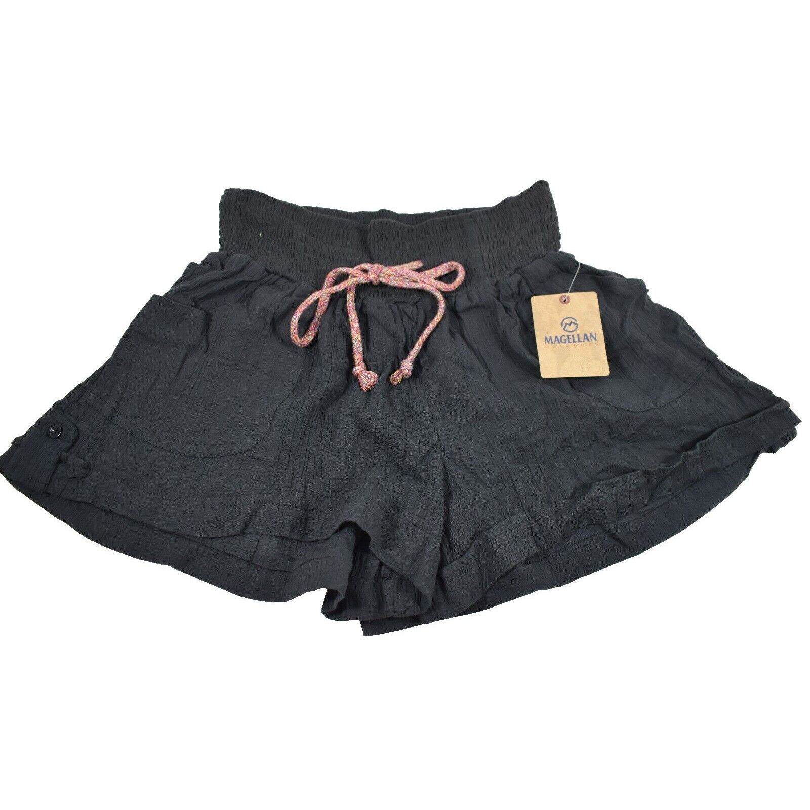 Other Magellan Outdoors Misses Medium Black Gauze Cuffed Shorts Ne Size 34" / US 12 / IT 48 - 1 Thumbnail