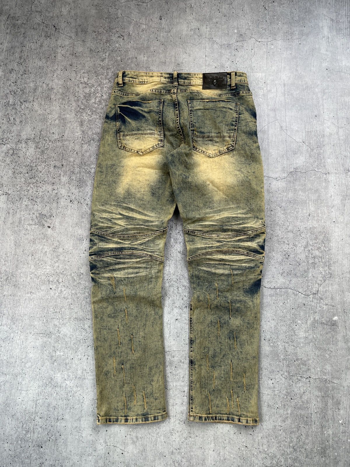 Japanese Brand Jeans Dirty Pants faded crash denim thrashed y2k distressed Size US 34 / EU 50 - 2 Thumbnail