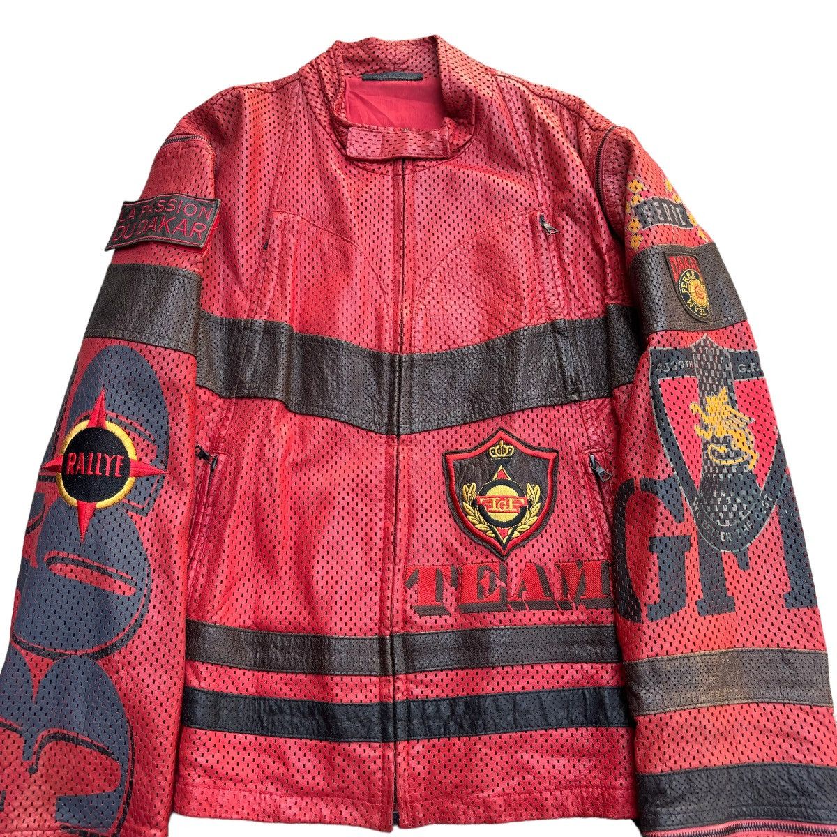 Gianfranco Ferre Ferre Racing Team Rally Dakar Leather Jacket Size US M / EU 48-50 / 2 - 2 Thumbnail