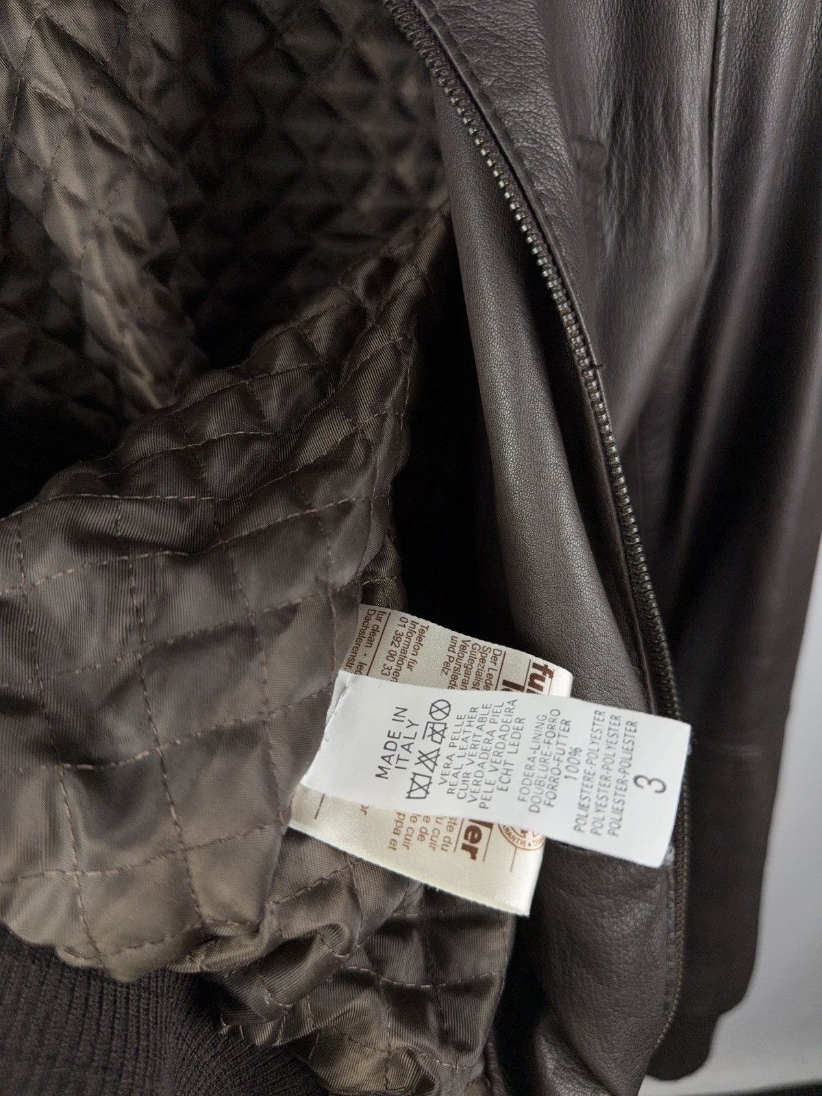 Leather Made in Italy Brown Real Leather Bomber Jacket Size 3 Size M / US 6-8 / IT 42-44 - 9 Thumbnail