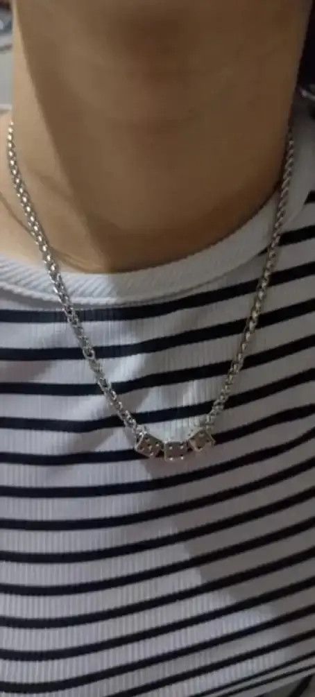 Jewelry Dice Twisted Chain Clavicle Necklace Size ONE SIZE - 4 Thumbnail