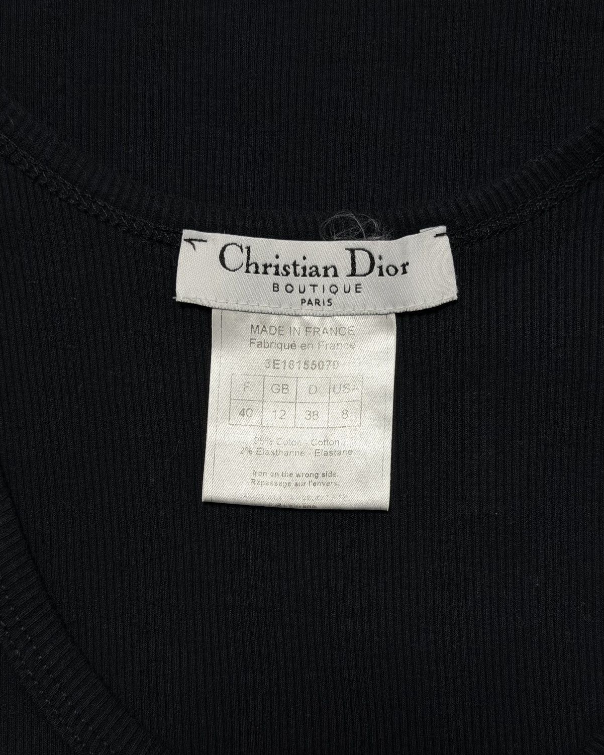 Dior CHRISTIAN DIOR F/W 2003 "J'ADORE DIOR" Rhinestone Tank Top Size M / US 6-8 / IT 42-44 - 5 Thumbnail