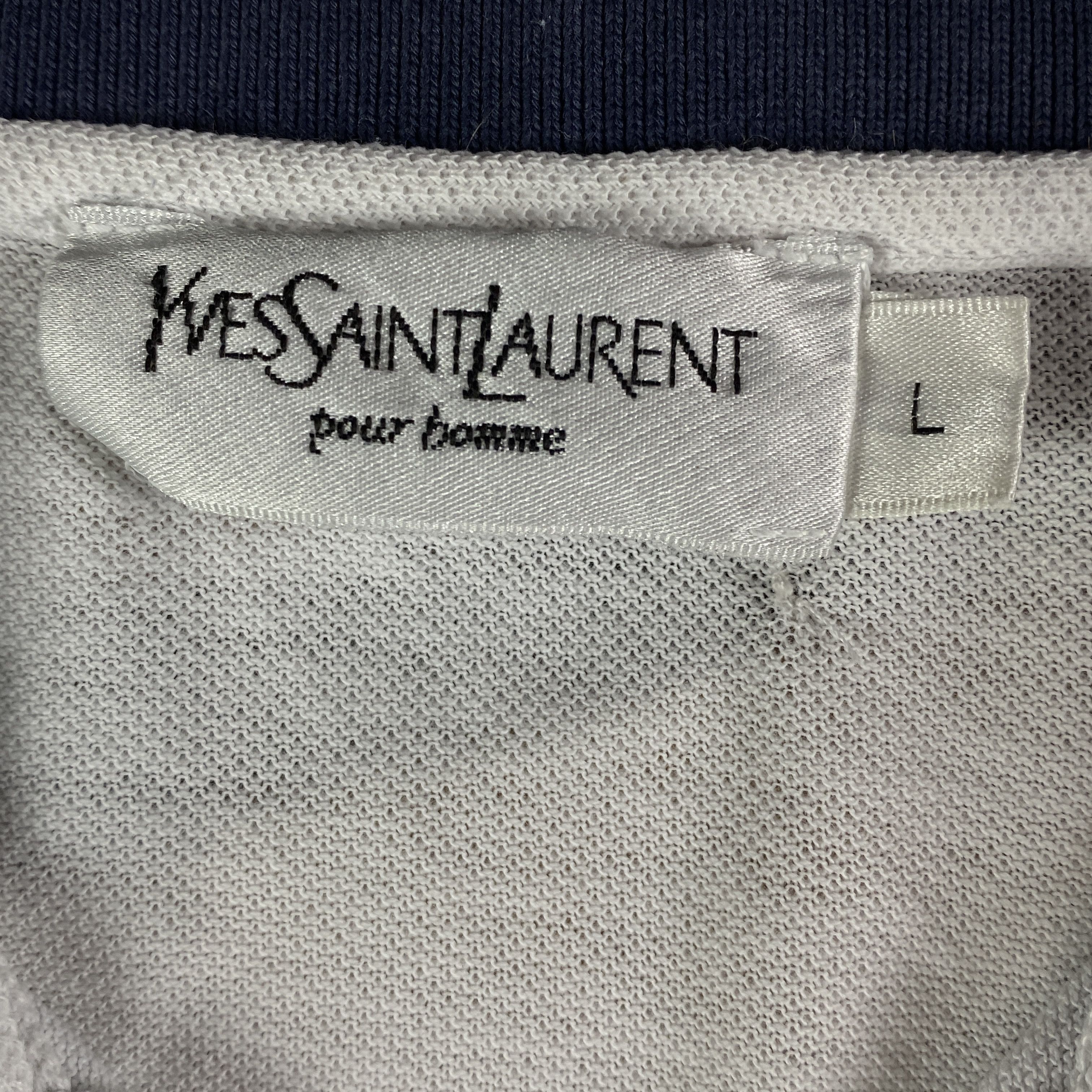 Vintage × Yves Saint Laurent Mens Polo T-Shirt Yves Saint Laurent Vintage Big Logo Size L Size US L / EU 52-54 / 3 - 5 Thumbnail