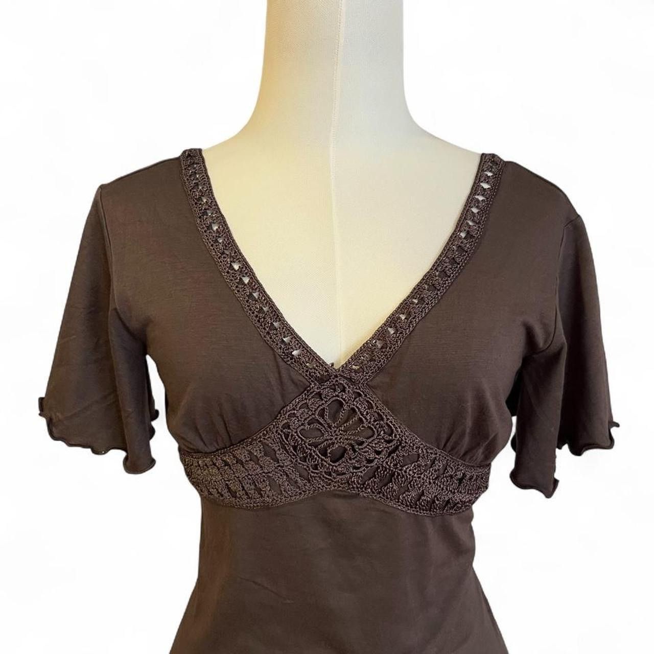 Other Vtg y2k Tuscan boho fairy cottagecore v-neck top Size M / US 6-8 / IT 42-44 - 2 Thumbnail