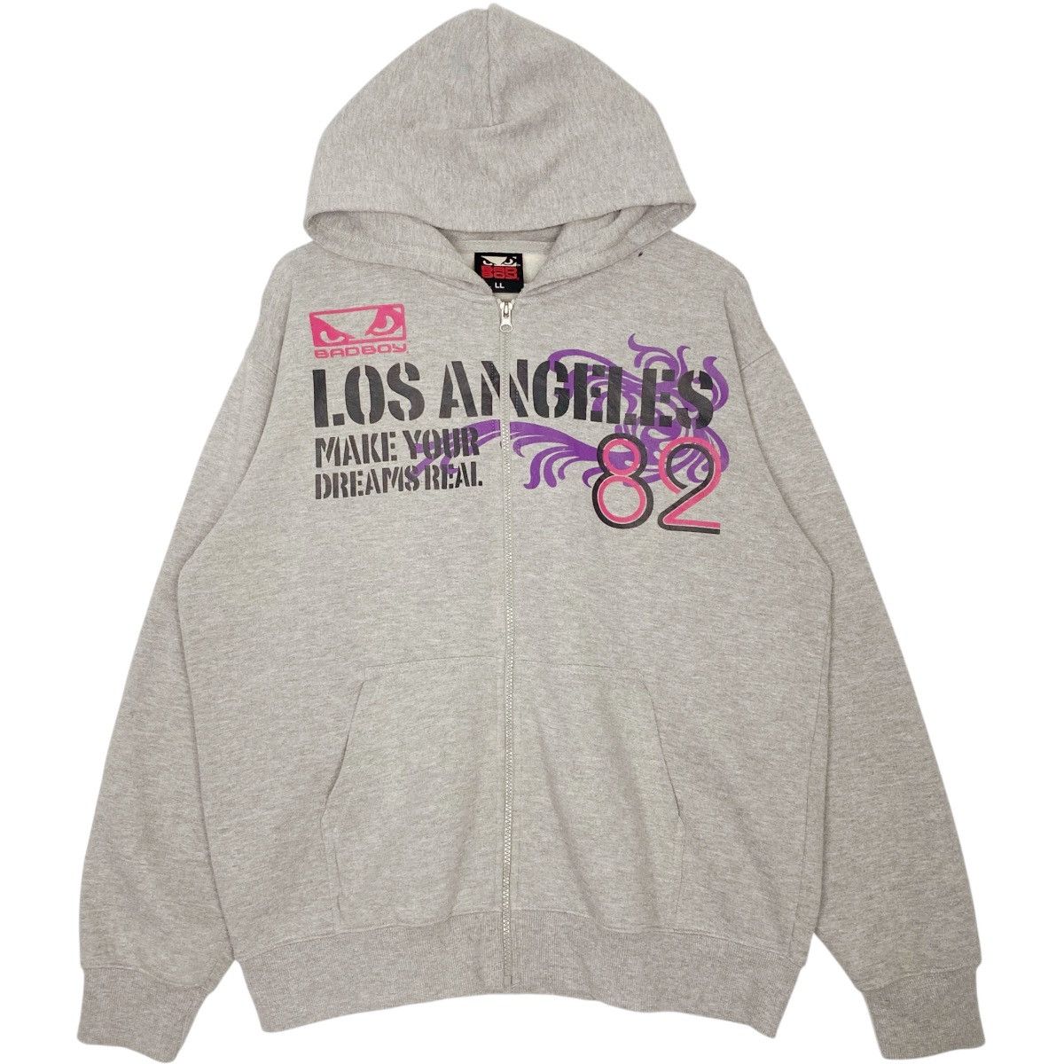 Vintage Vintage Bad Boy Hoodie Sweater Gray Pullover Jumper Size L Size US L / EU 52-54 / 3 - 1 Thumbnail