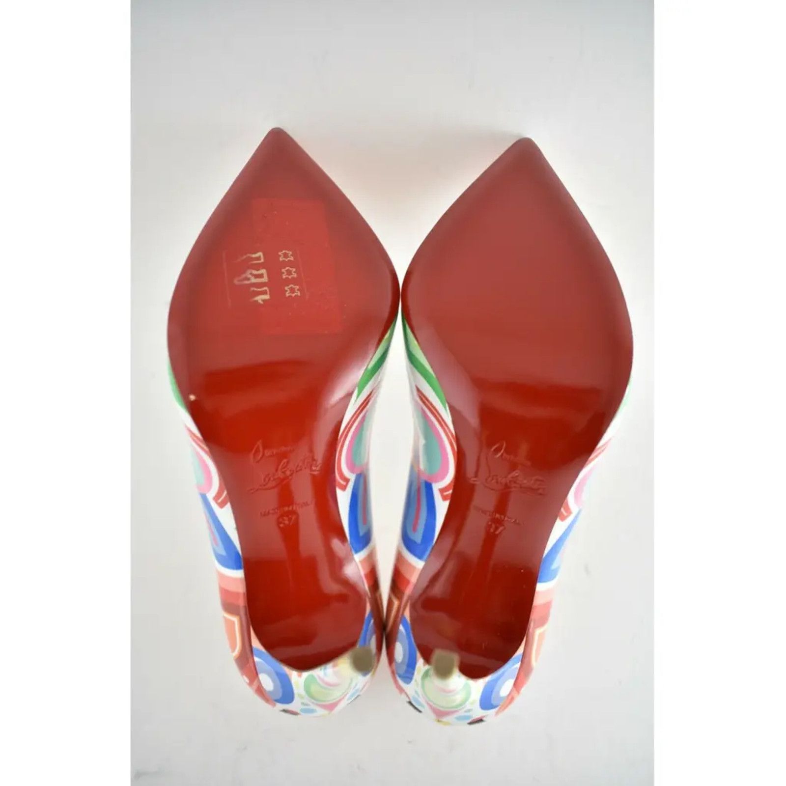Hot Chick 100 Patent Tivoli Platine Gold Red Heel Pump 37