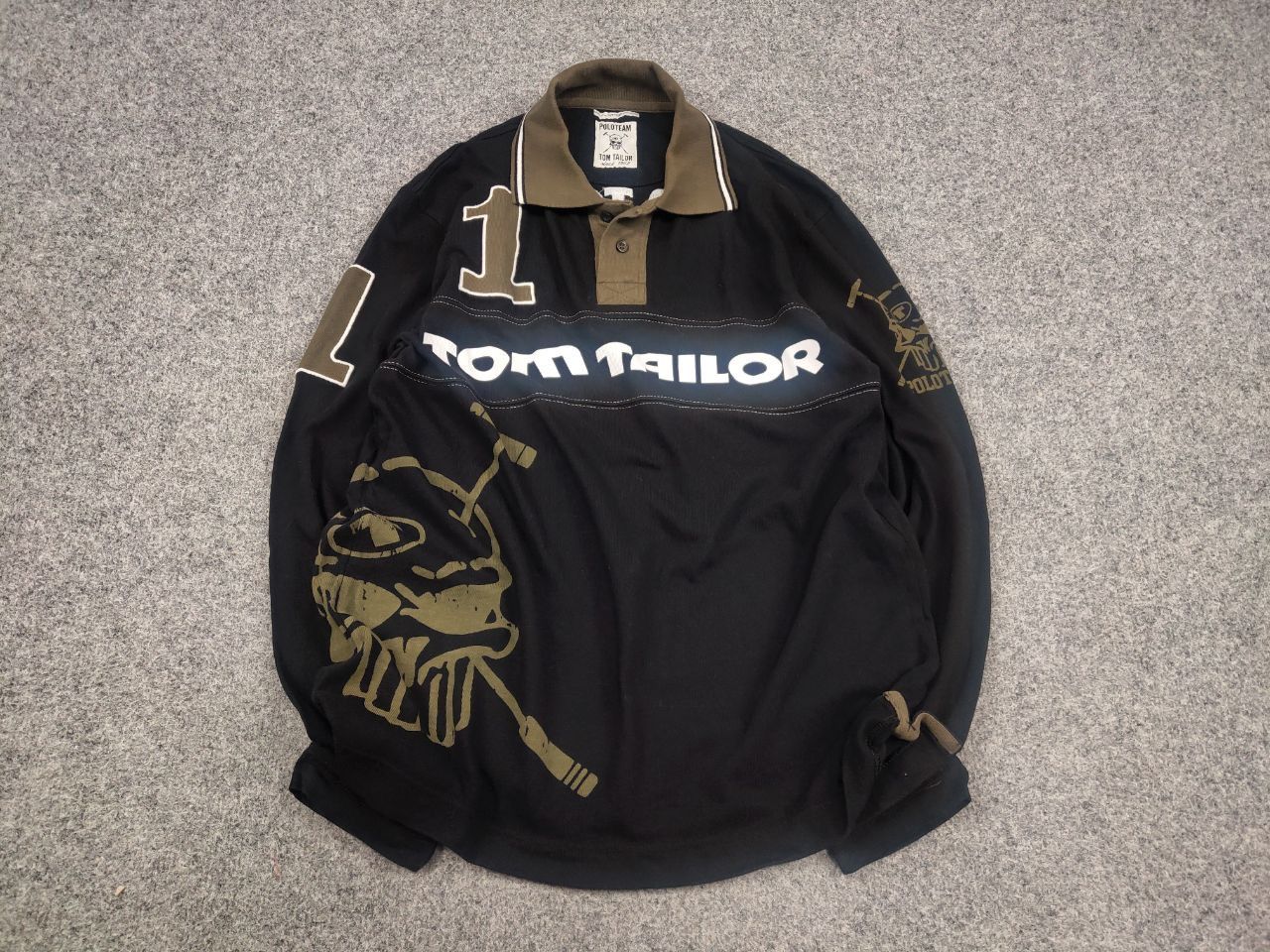 Tom Tailor Tom Tailor Vintage Skull Long sleeve Polo Ralph lauren Y2K Size US L / EU 52-54 / 3 - 2 Thumbnail