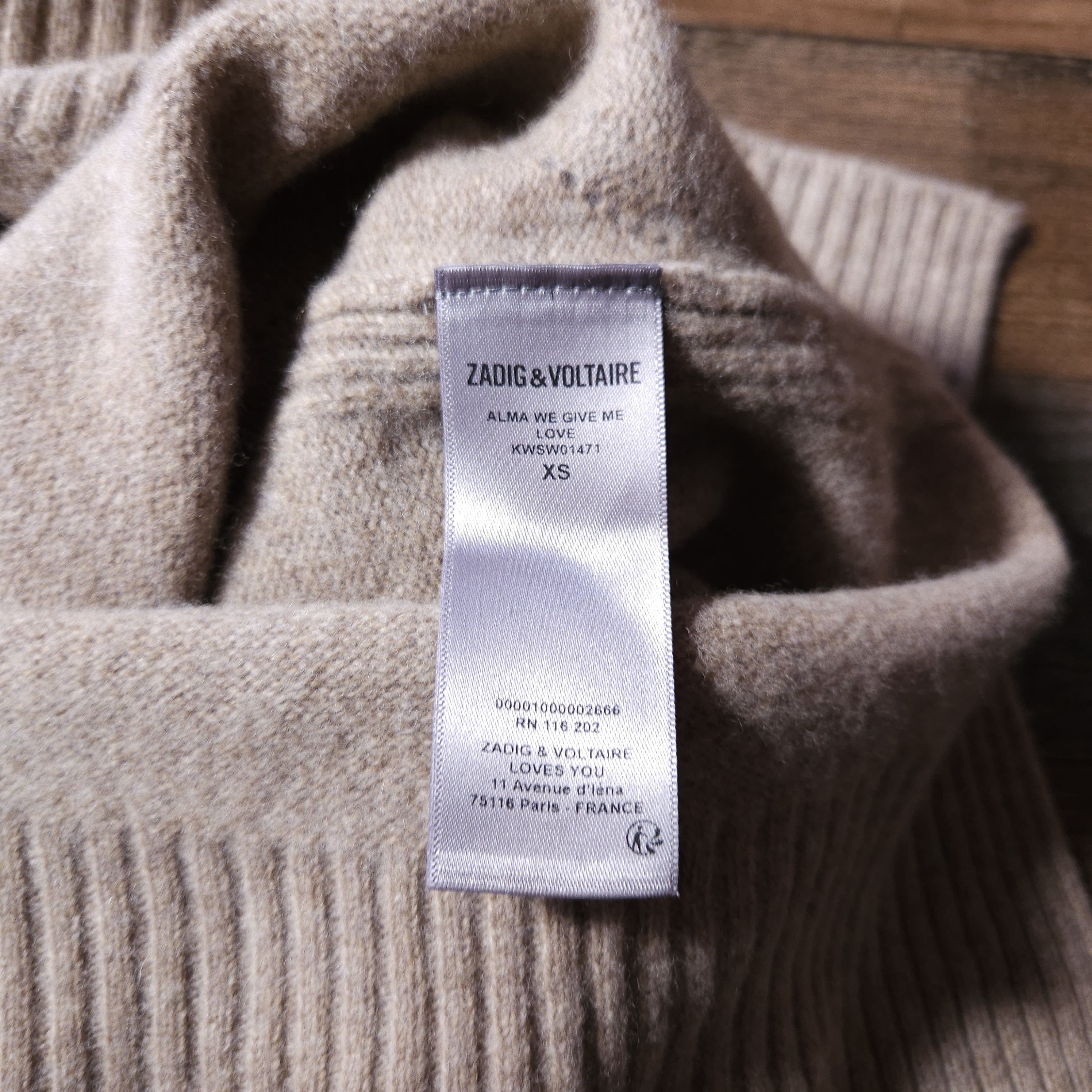 Zadig & Voltaire Zadig & Voltaire Alma Give Me Love Sweater Oversized Size XS / US 0-2 / IT 36-38 - 6 Thumbnail