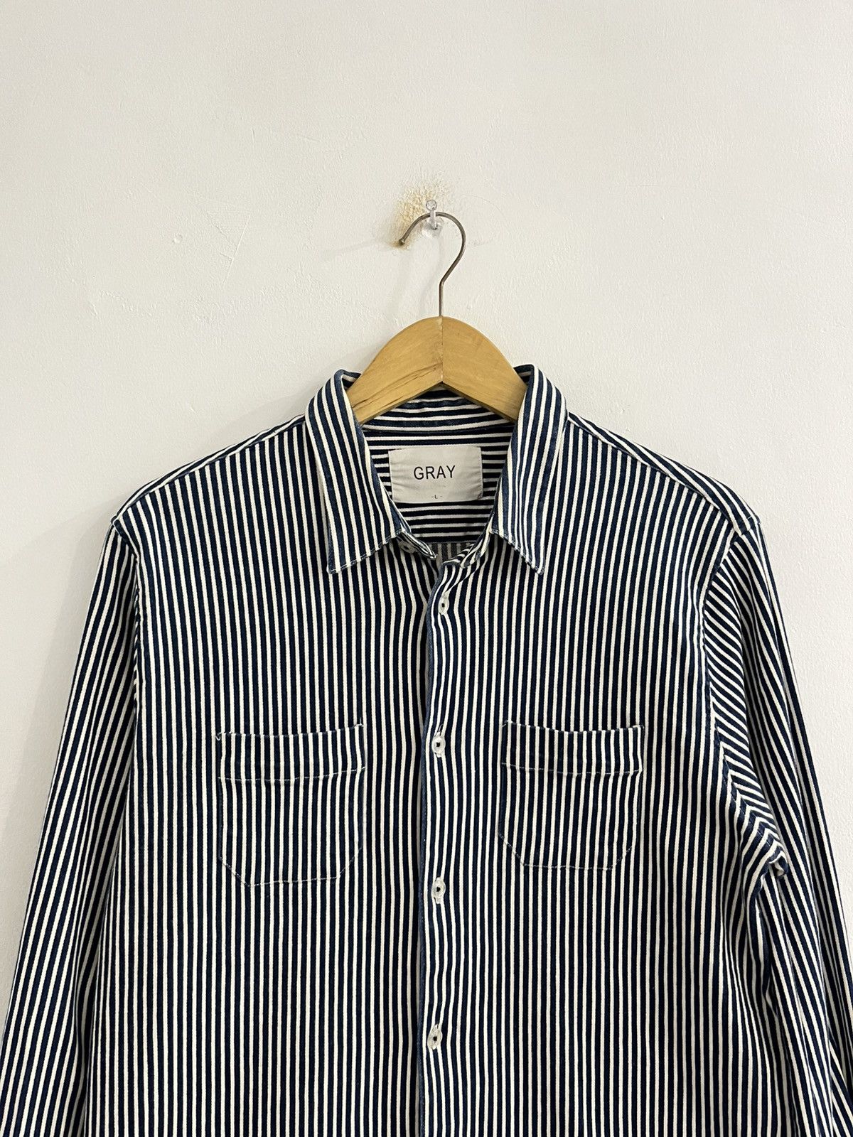 Indigo Wabash Striped Blue And White From Japanese Brand Size US L / EU 52-54 / 3 - 2 Thumbnail