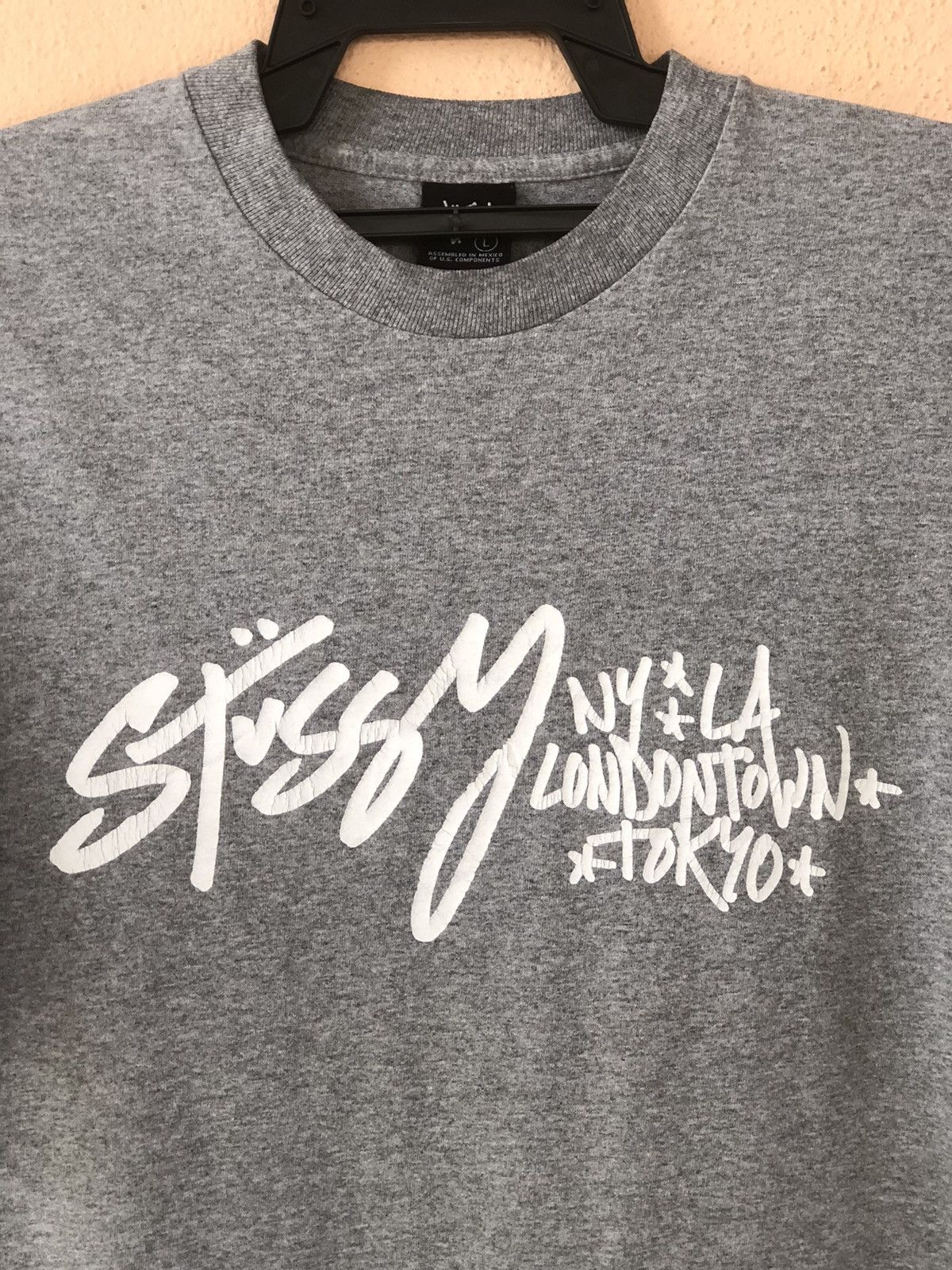 Stussy × Vintage Vintage Stussy Streetwear Grey Tee Size US L / EU 52-54 / 3 - 2 Thumbnail