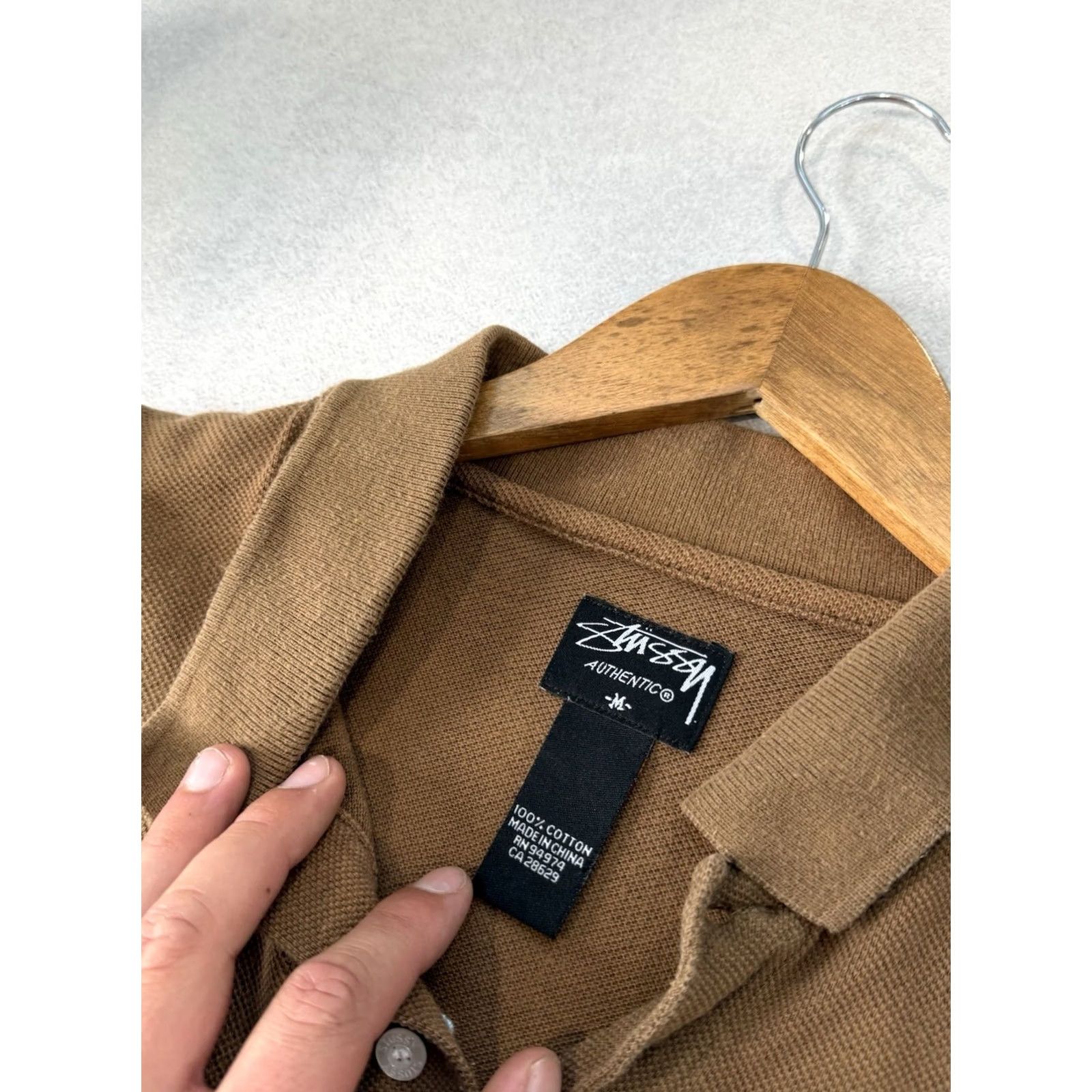 Vintage VINTAGE Stussy Polo T Shirt Brown Logo Monogram Embroidered 90s City Retro Y2K Size US M / EU 48-50 / 2 - 4 Thumbnail