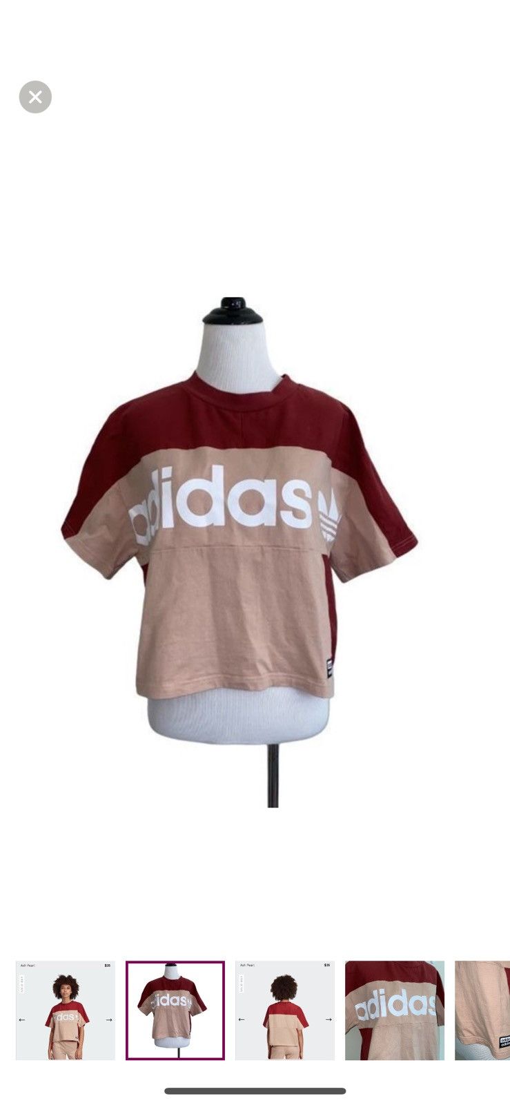 Adidas Adidas XS oversized boxy cropped top Size XS / US 0-2 / IT 36-38 - 1 Thumbnail