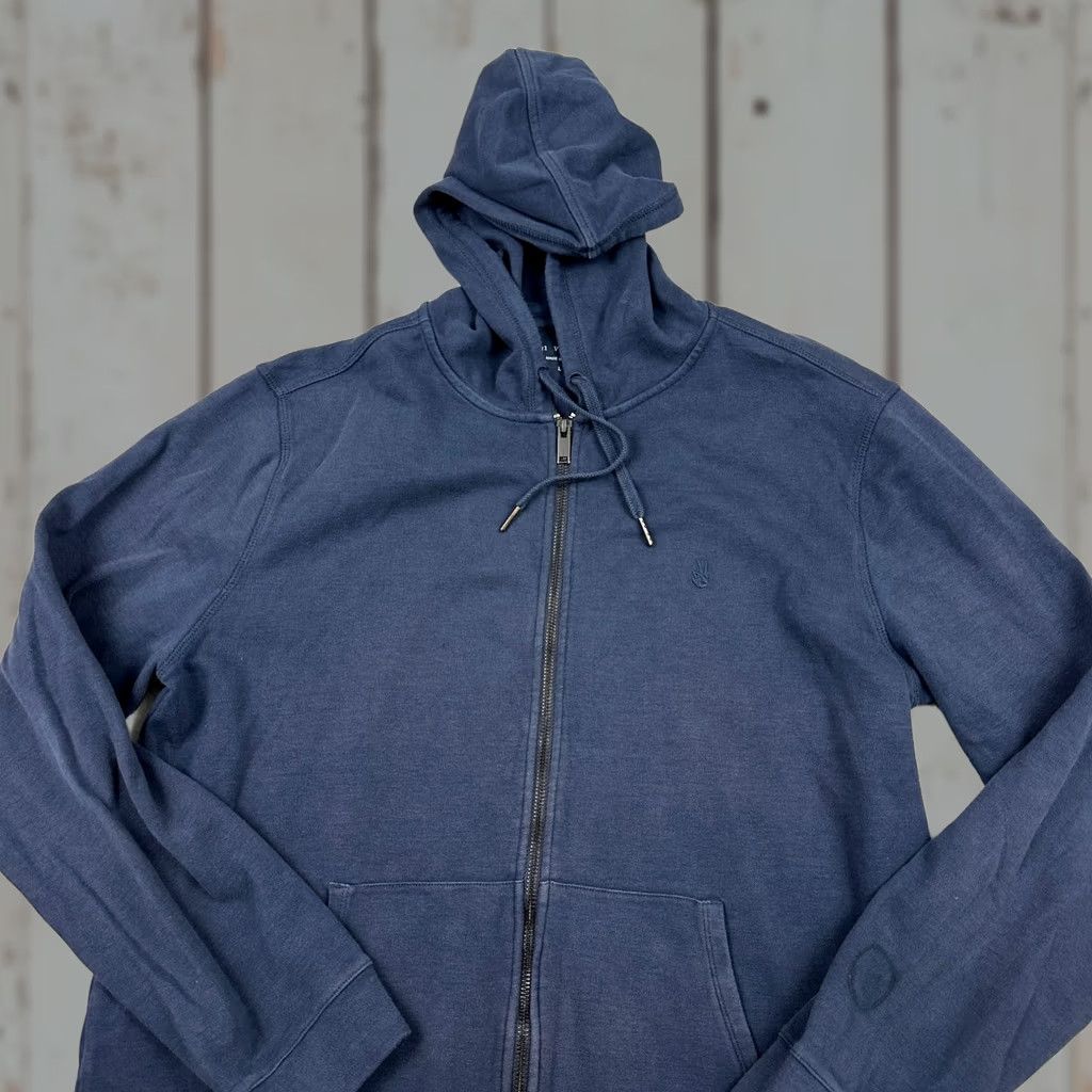John Varvatos VINTAGE John Varvatos Hoodie Shirt Men L Blue Full Zip Sweatshirt Pockets Drawstring Logo Regular Size US L / EU 52-54 / 3 - 1 Thumbnail