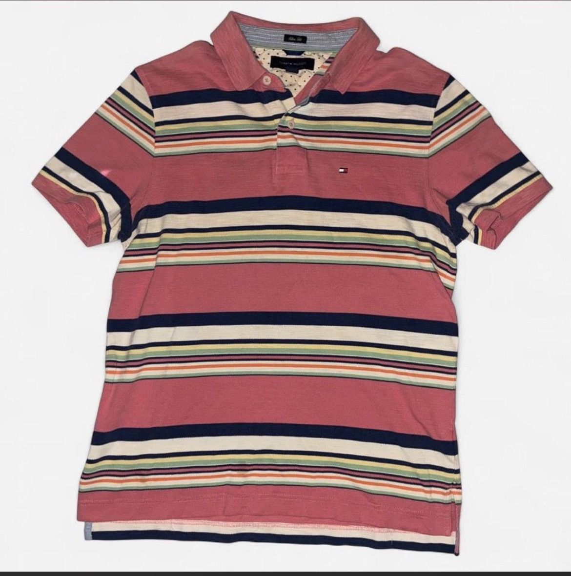 Tommy Hilfiger Tommy Hilfiger pink striped polo size L Size US L / EU 52-54 / 3 - 1 Thumbnail