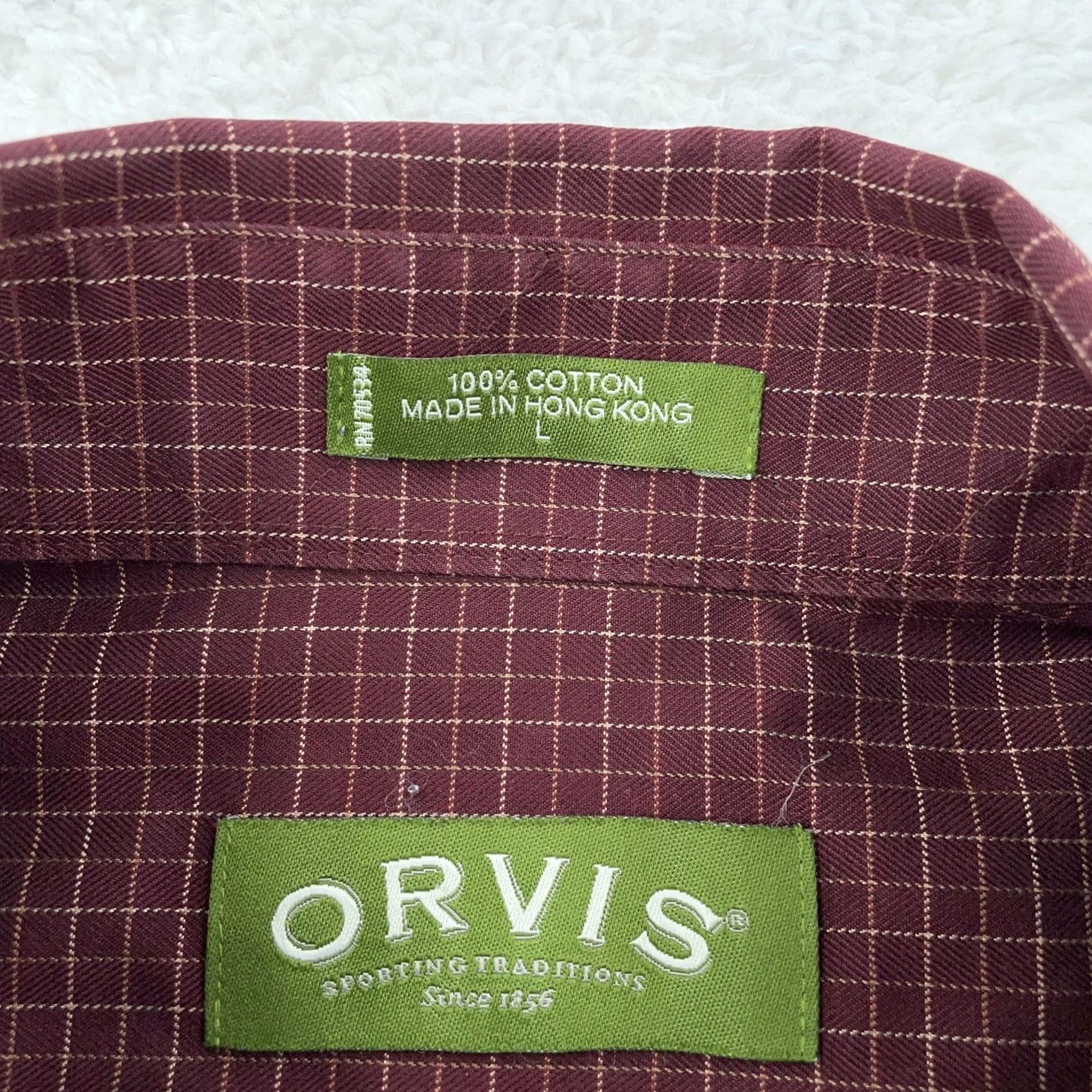 Orvis VINTAGE Orvis Shirt Mens XL Red Check Long Sleeve Button-Down Collared 100% Cotton Casual Size US XL / EU 56 / 4 - 7 Thumbnail