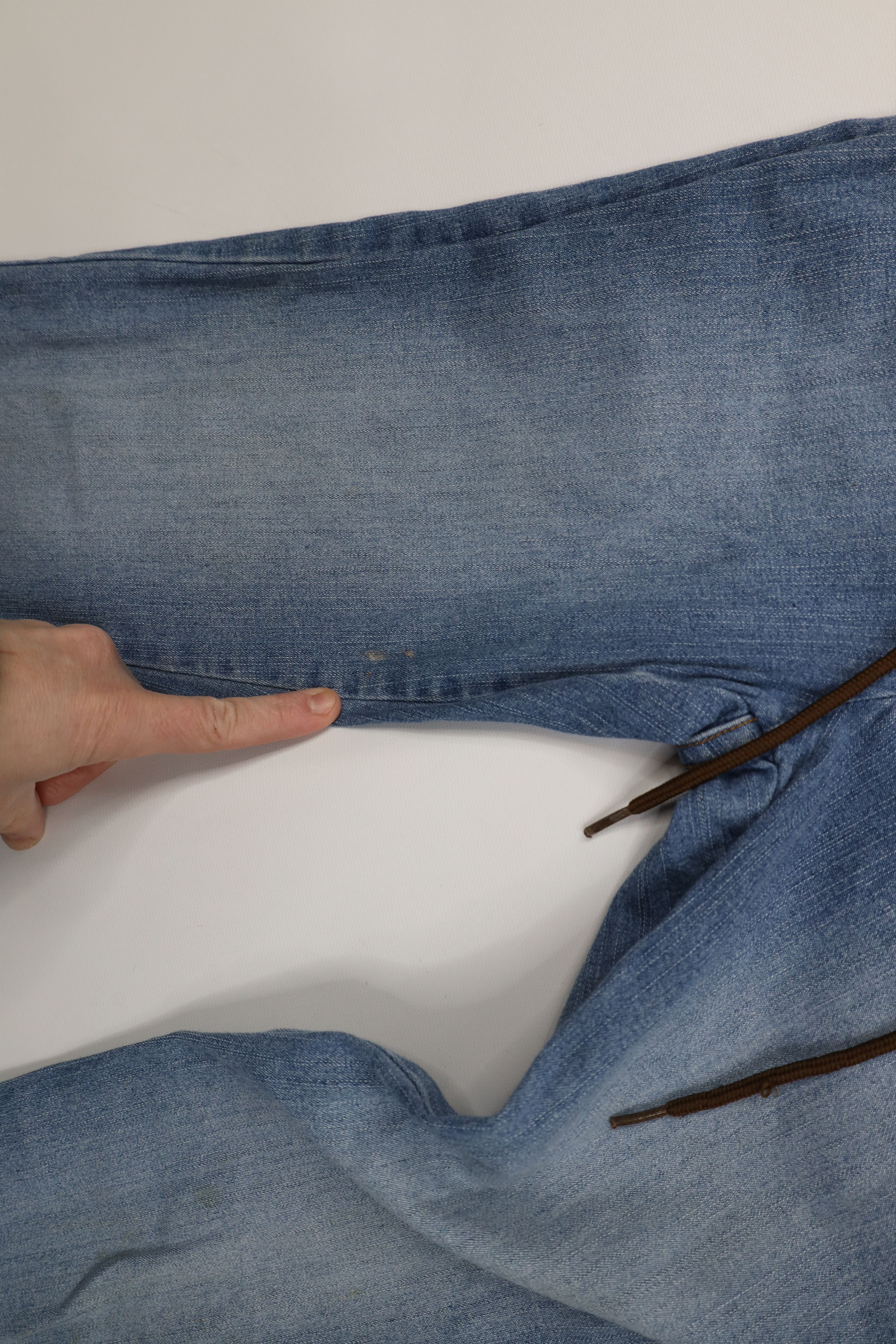 Vintage Vintage 90s Y2K Babydoll Tie Front Bella Flared Denim Jeans Size 26" / US 2 / IT 38 - 7 Thumbnail
