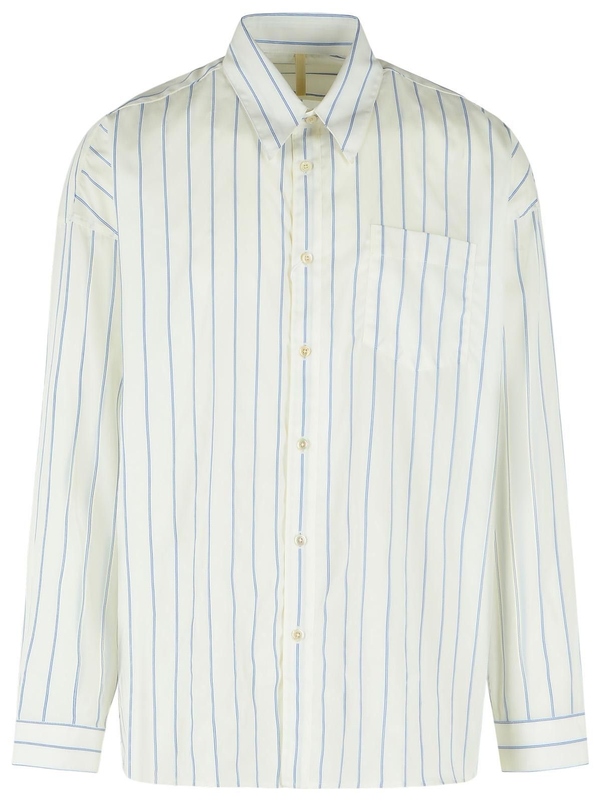 SUNFLOWER 'Stable' White Cotton Blend Shirt