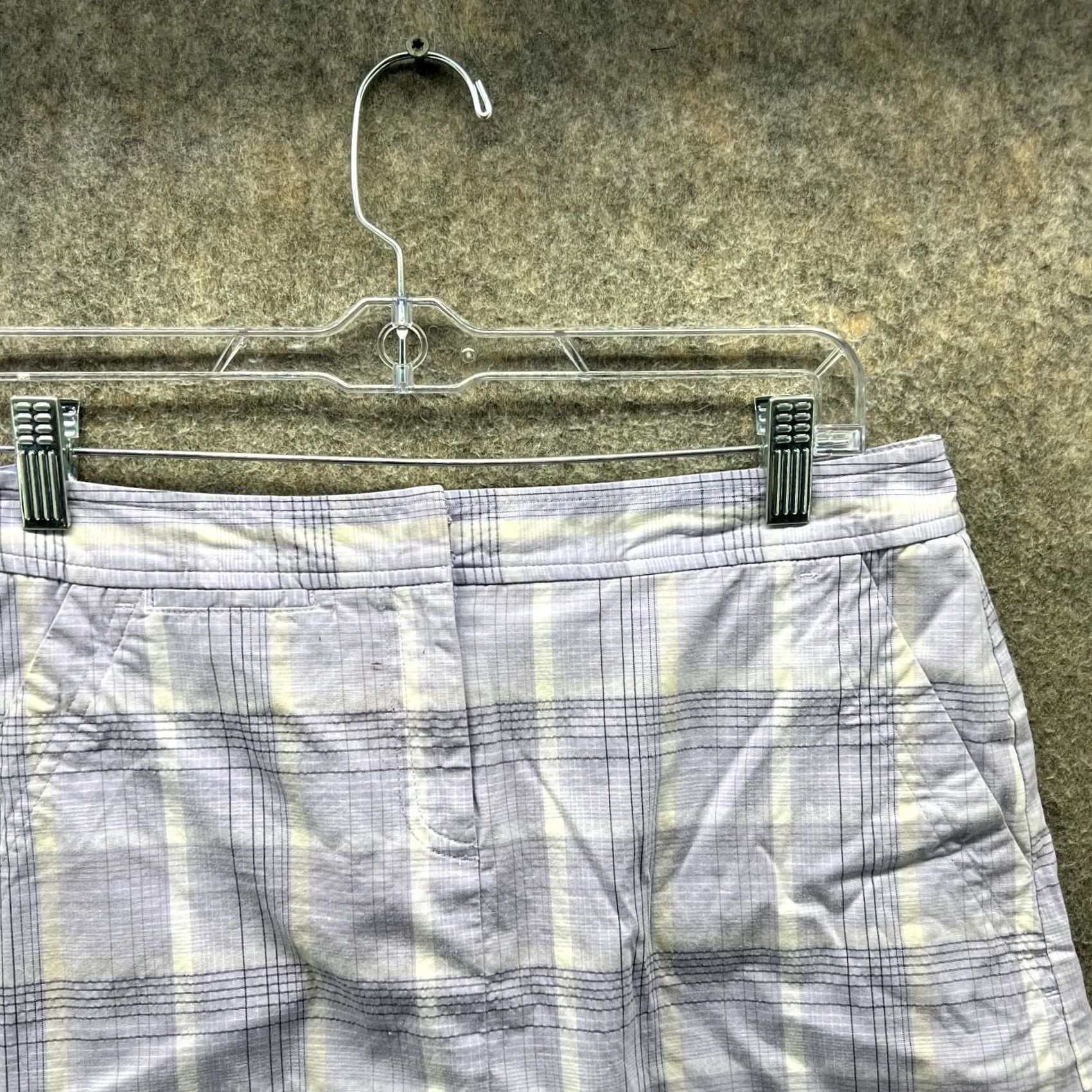 Izod VINTAGE Izod Skirt Women 2 Purple Plaid Golf Skort Athletic Stretch Classic Casual Women, Purple, 2, Golf, Skirt, Izod, Vintage, Activewear Size 26" / US 2 / IT 38 - 4 Thumbnail