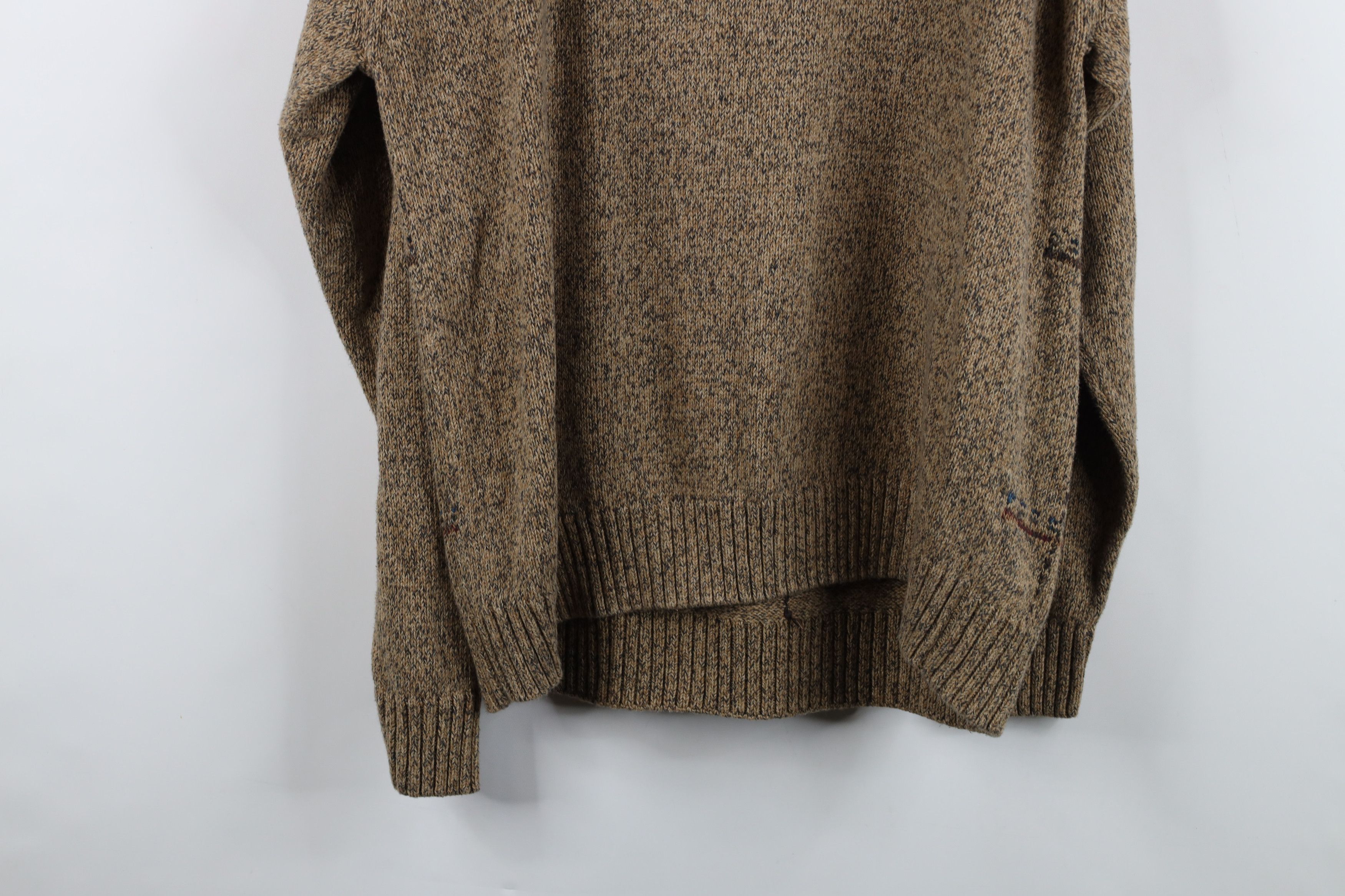 Vintage Vintage 90s Streetwear Checkered Plaid Knit Sweater Brown Size US XL / EU 56 / 4 - 9 Thumbnail