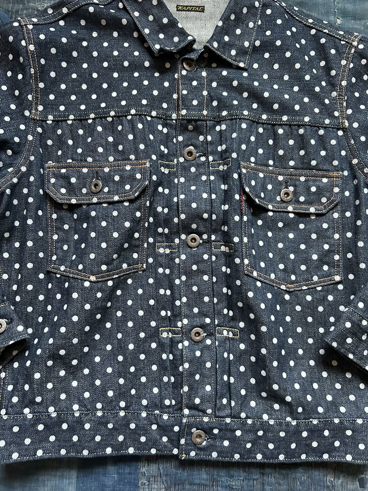 Kapital Kapital dotted dots denim 2nd jacket Size US L / EU 52-54 / 3 - 4 Thumbnail