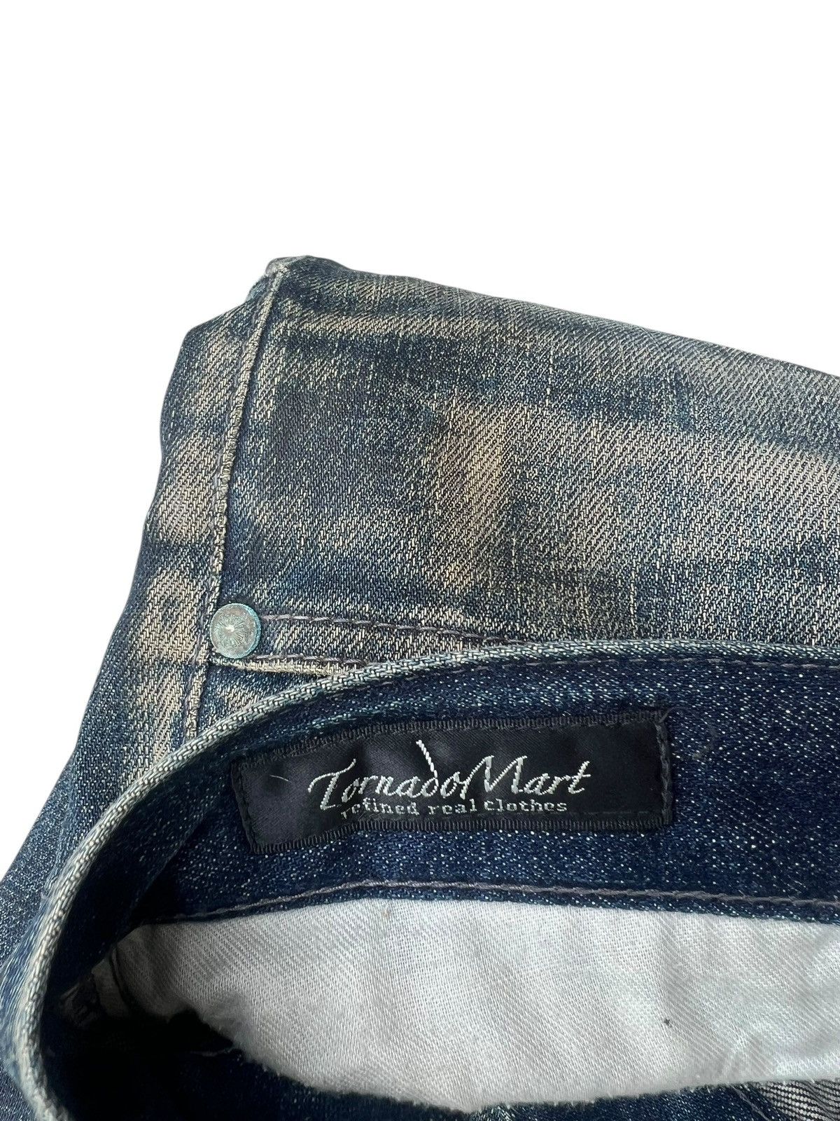 Tornado Mart Trashed Tornado Mart Japan Dirty Muddy Denim Jeans Distress Size US 33 - 22 Thumbnail