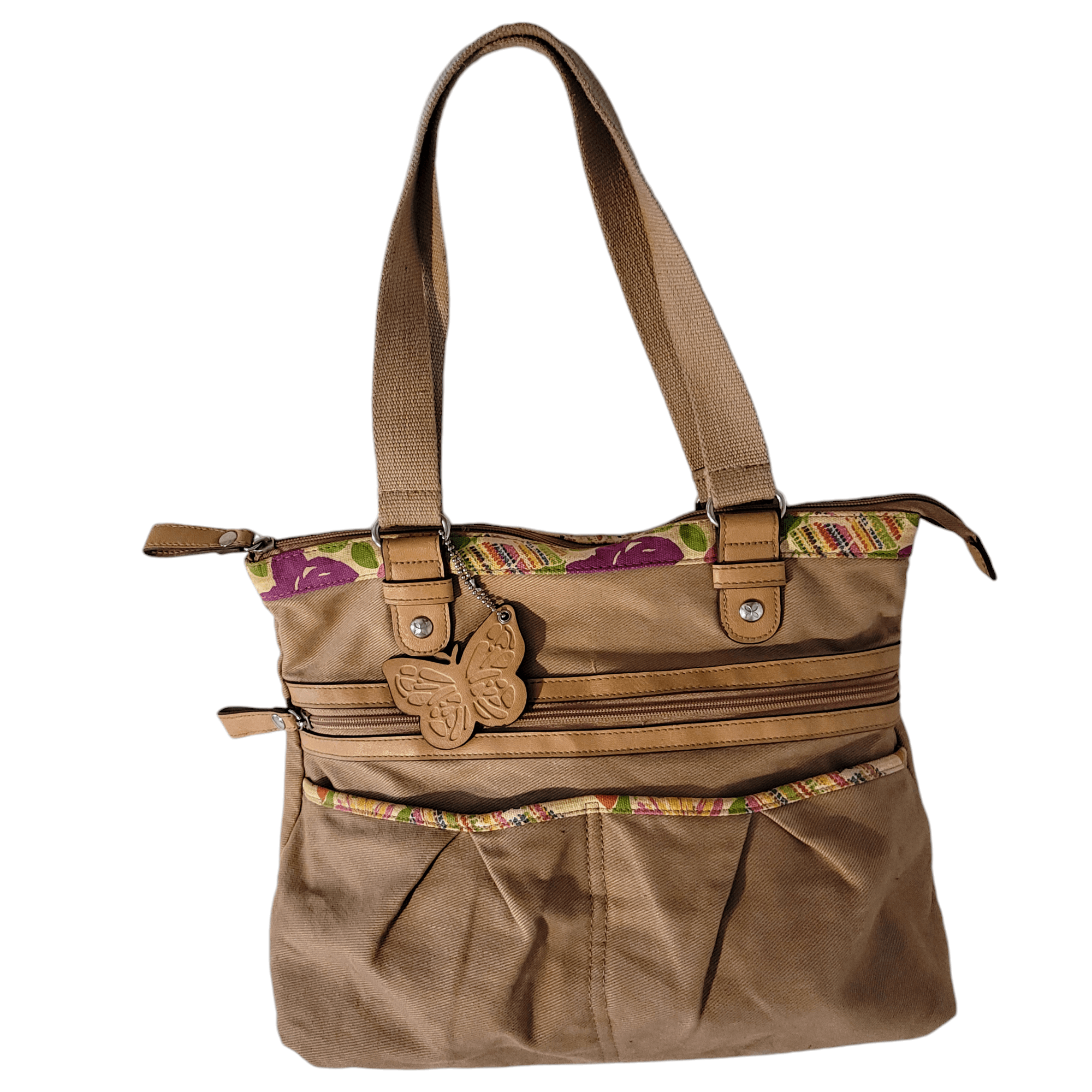 Relic Relic Tan Canvas Butterfly Bag Medium Large Size ONE SIZE - 14 Thumbnail